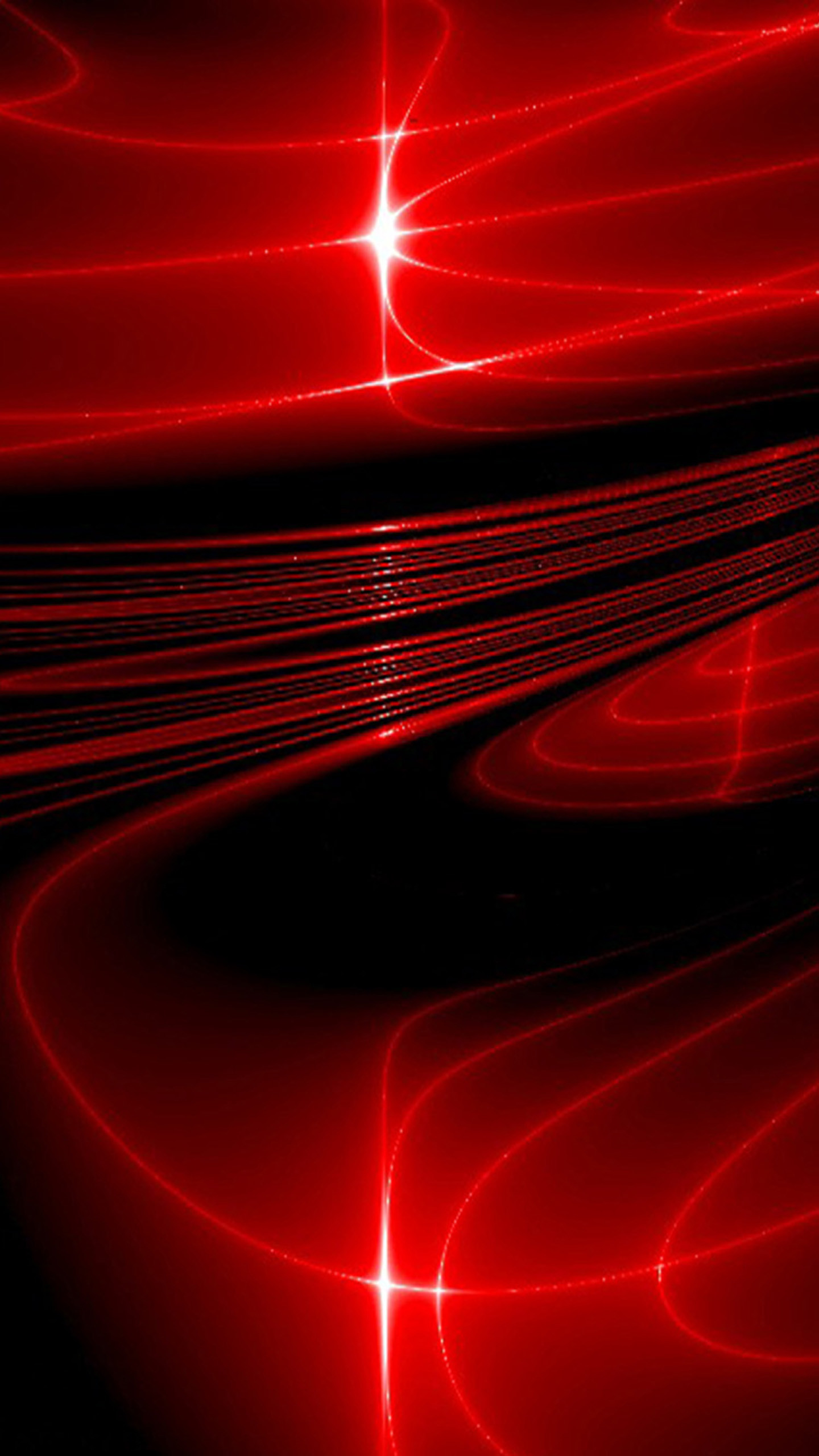 Linee luminose, Rosso, Sfondo nero, Astratto, schermata di blocco Galaxy S8