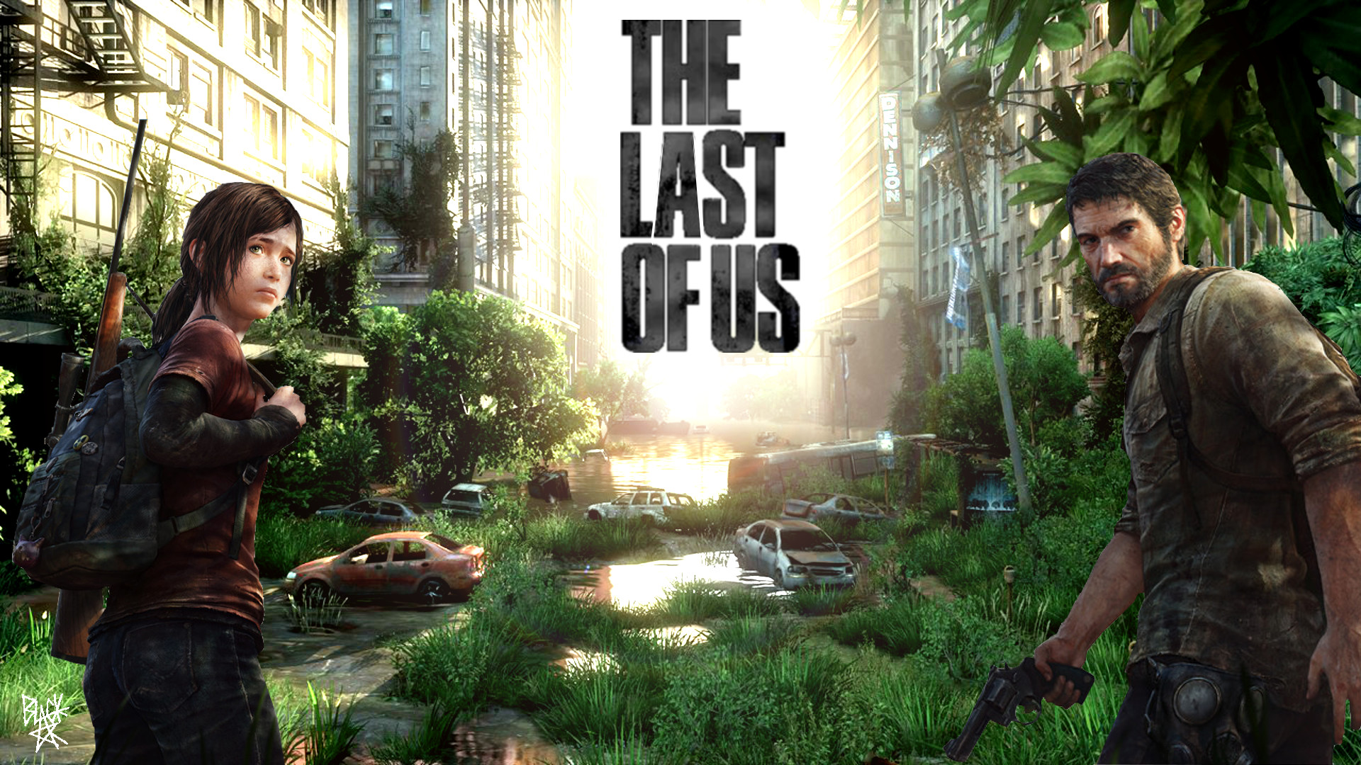 The Last of Us, Ellie, Joel, Rovine urbane, Vegetazione, 16:9 Full HD, wallpaper widescreen