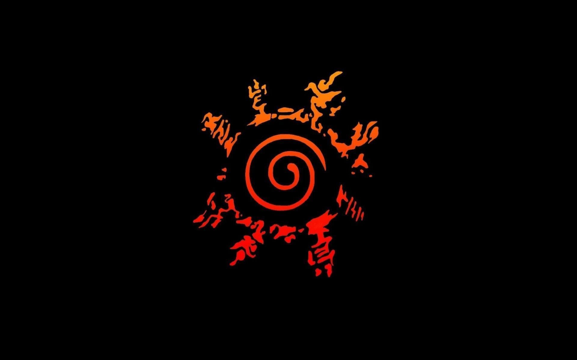 Sigillo degli otto trigrammi, Naruto, Simbolo, Sfondo nero, 16:10 Full HD, wallpaper widescreen