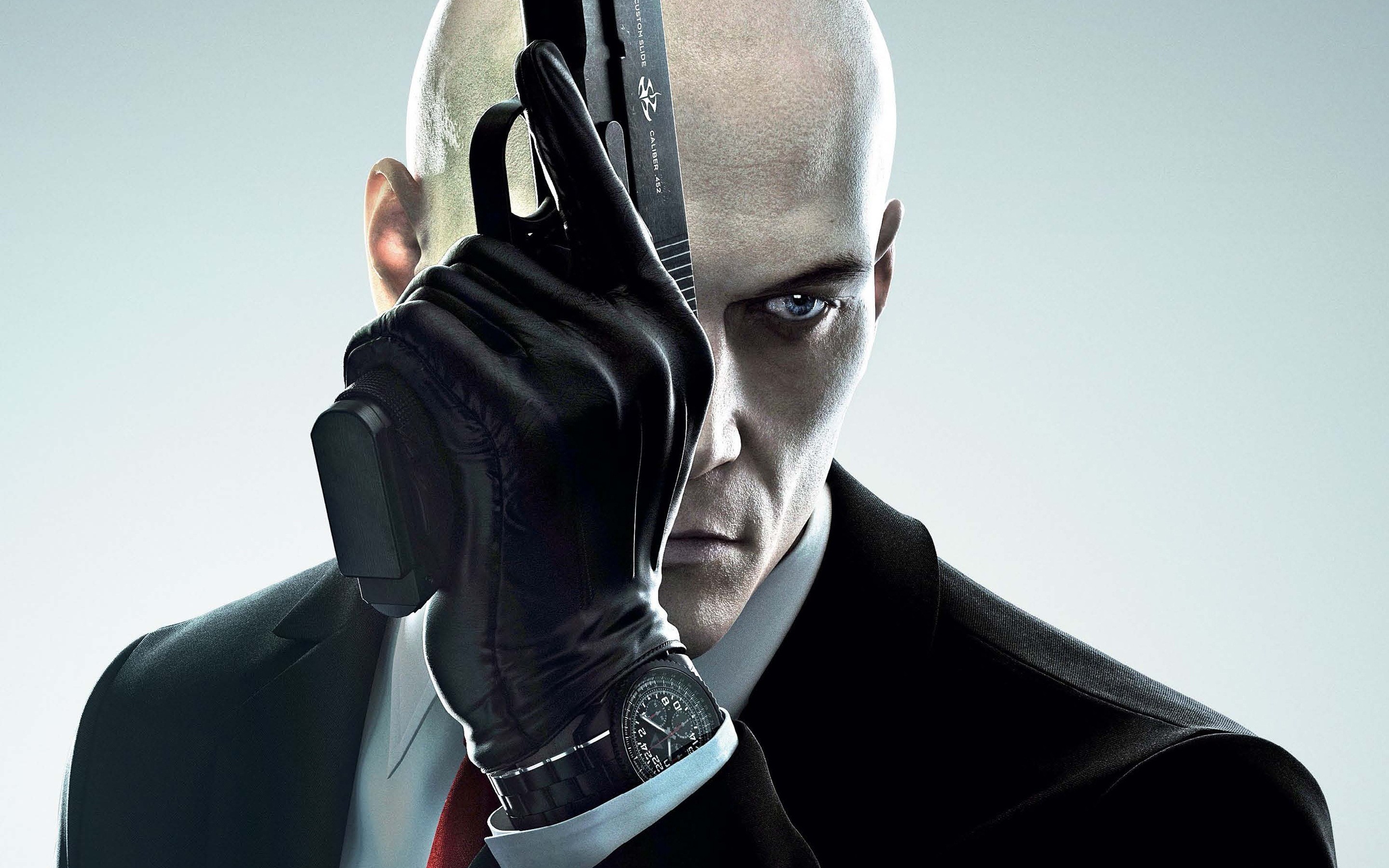 Hitman, Agente 47, Pistola, Grigio, 2880x1800, sfondo MacBook Pro