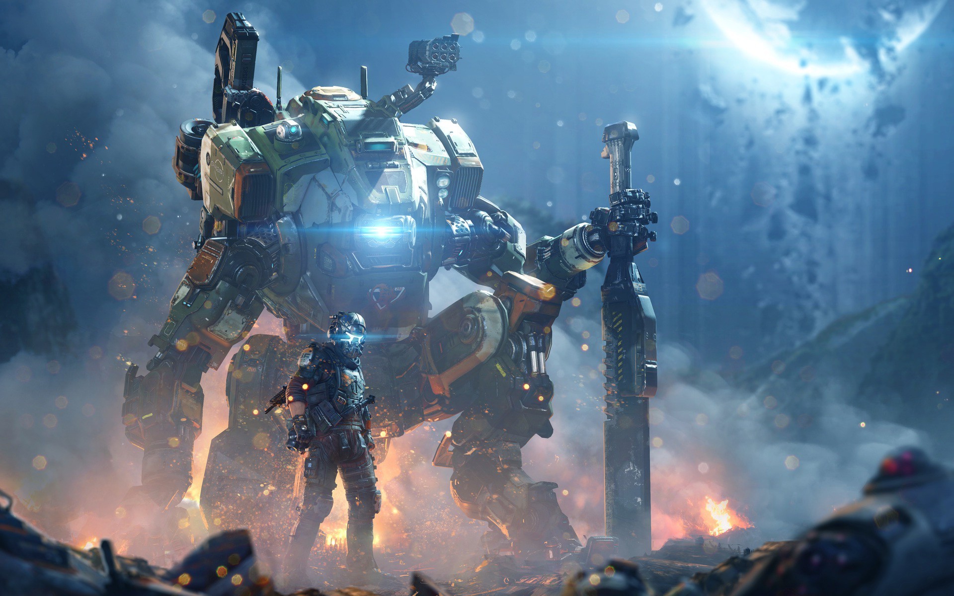 Titanfall 2, BT-7274, Jack Cooper, Spada, Battaglia, 1920x1200, sfondo per PC