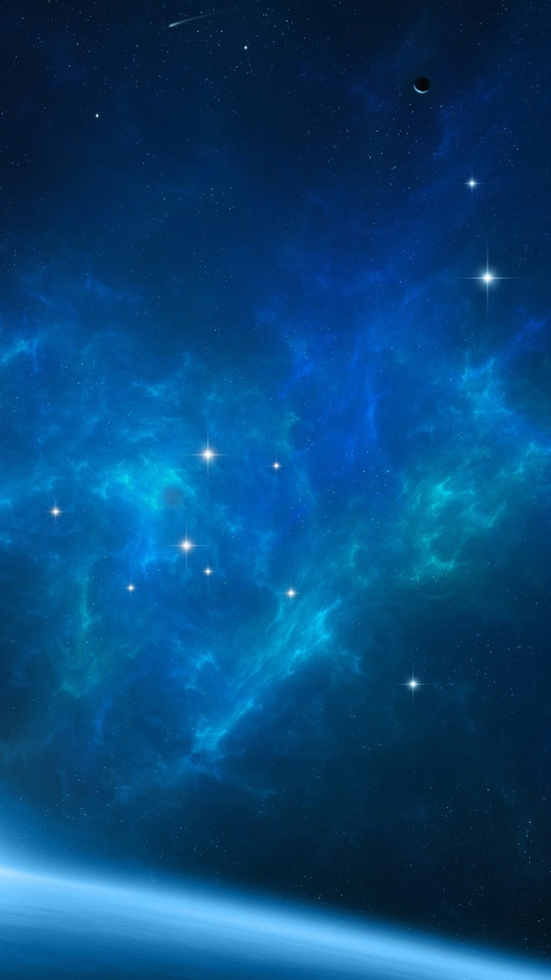 Nebulosa, Spazio, Blu, Stelle, sfondo Samsung Galaxy