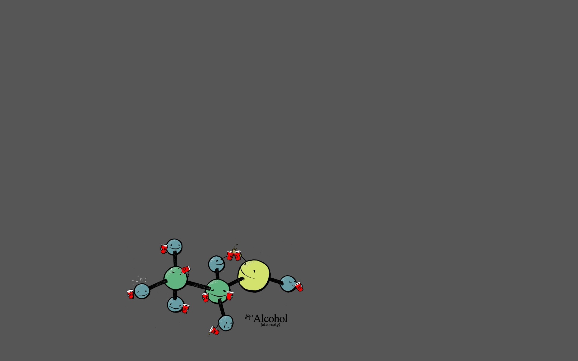 Molecola, Alcol, Minimalista, Grigio, 1920x1200, sfondo MacBook Pro