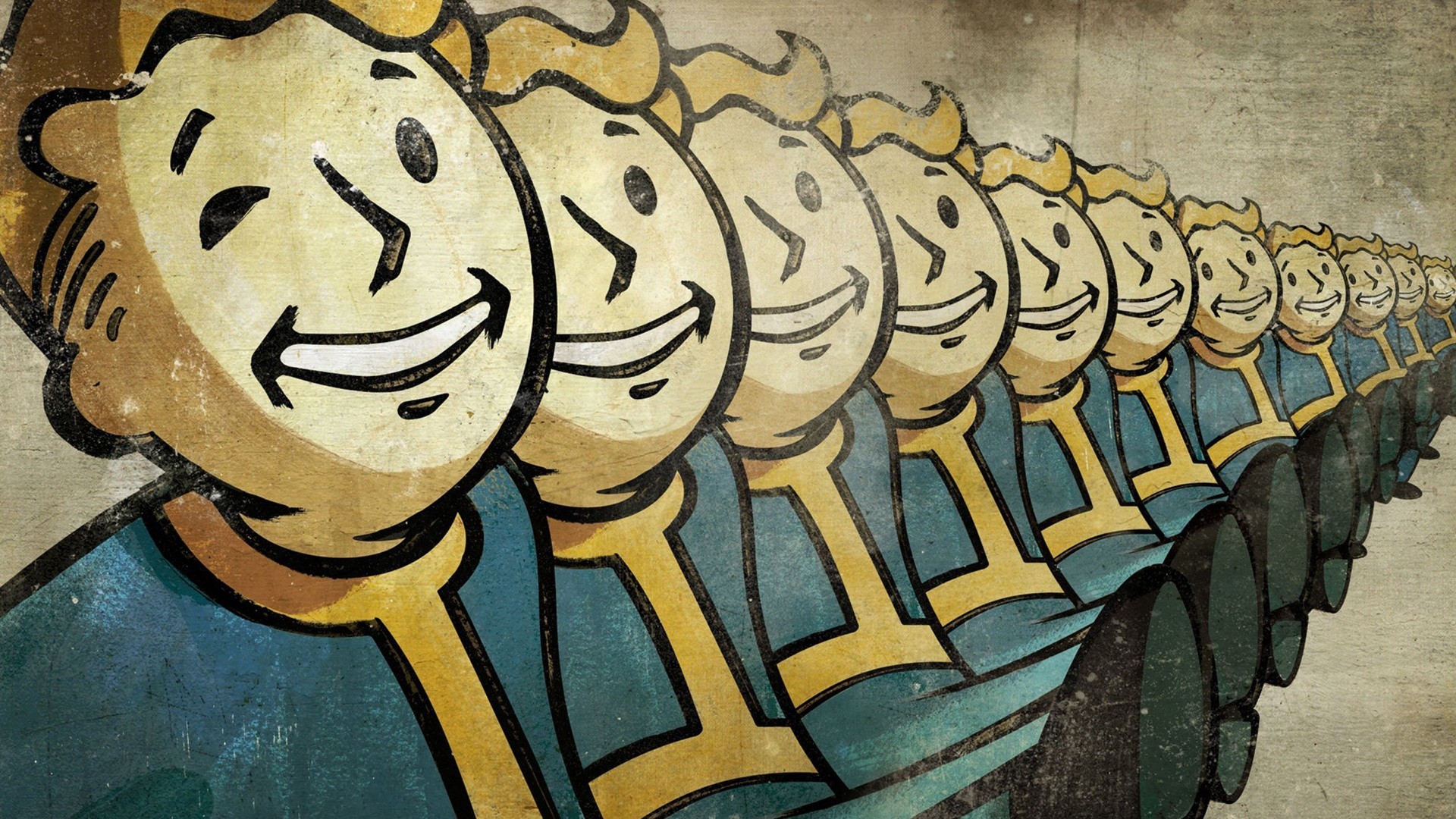 Vault Boy, Fallout 4, Ripetizione, Pollice in su, Full HD 1080p, sfondo desktop