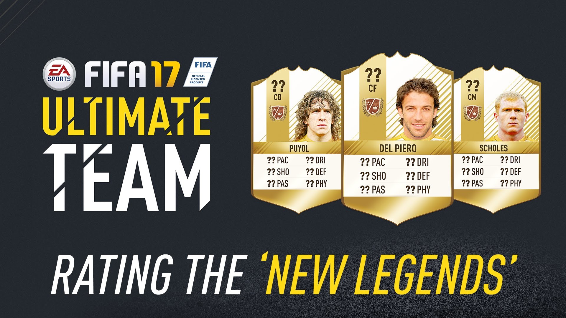 Alessandro Del Piero, FIFA 17, Ultimate Team, Carles Puyol, Paul Scholes, sfondo 1920x1080 per PC