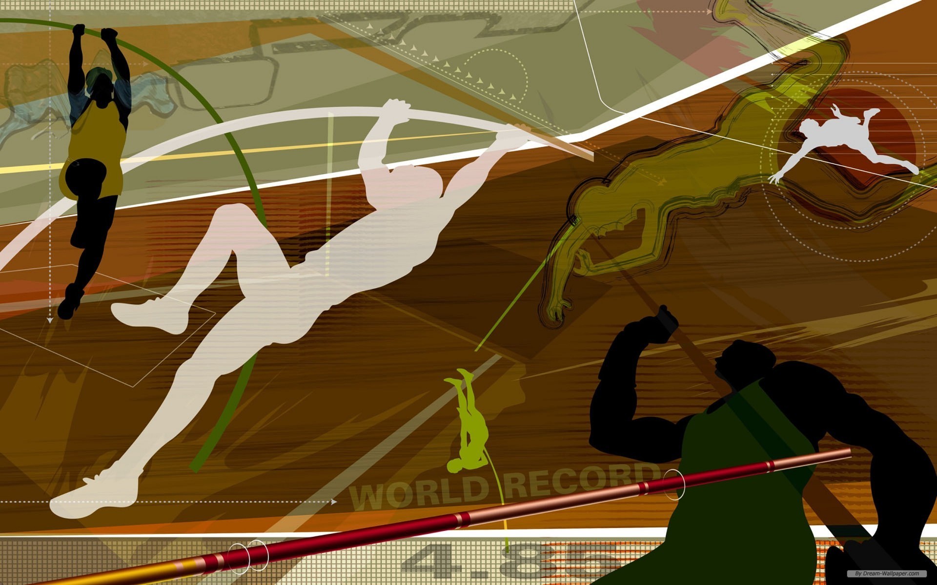 Atletica leggera, Salto con l'asta, World Record, Grafica, 1920x1200, immagine di sfondo