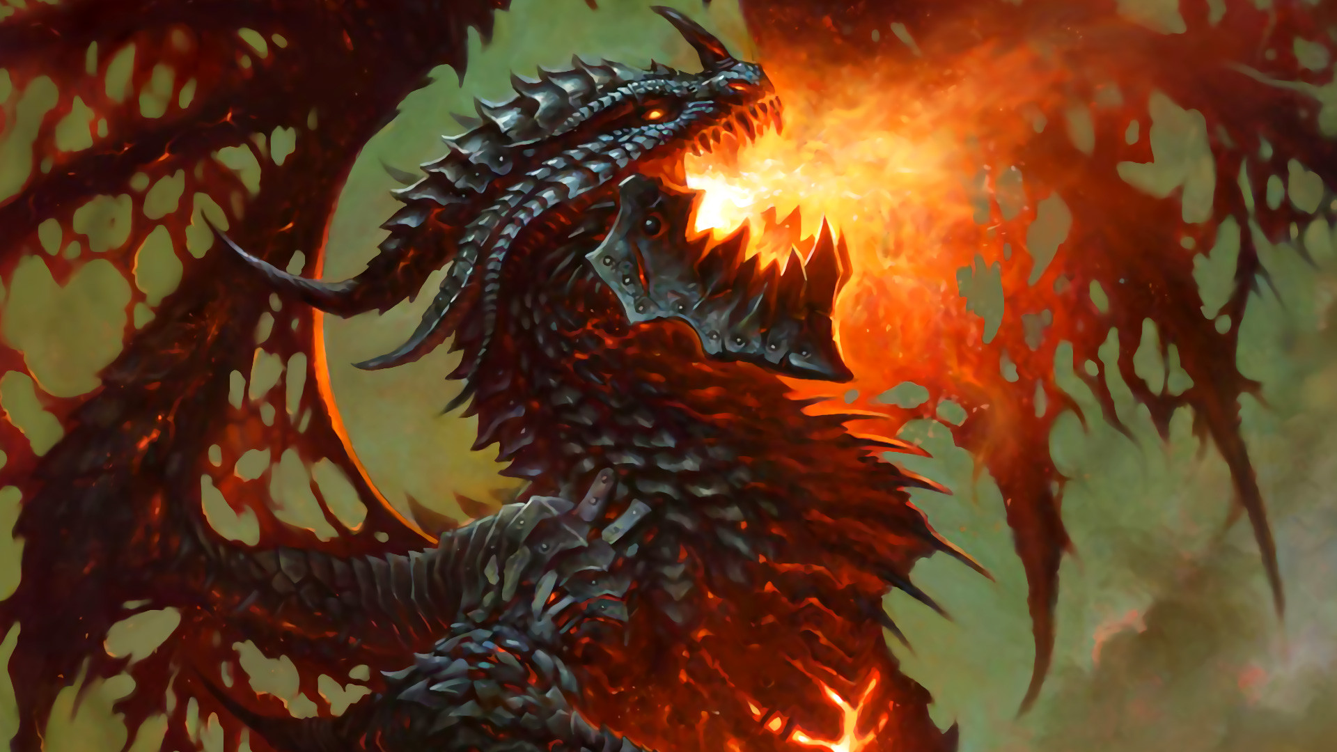 Alamorte, Hearthstone, Drago, Fuoco, Warcraft, 1920x1080, immagine di sfondo