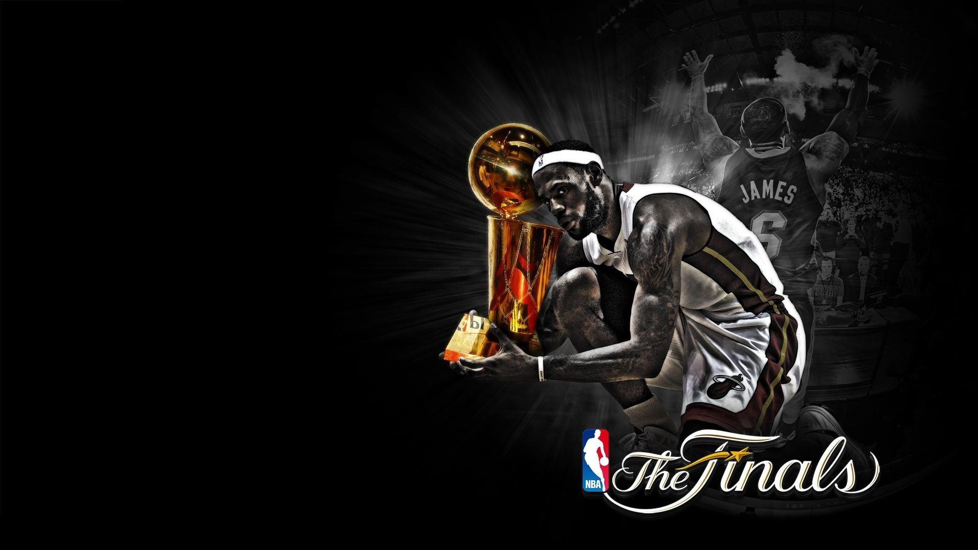 LeBron James, Miami Heat, NBA Finals, Trofeo Larry O'Brien, Full HD, sfondo Windows 11