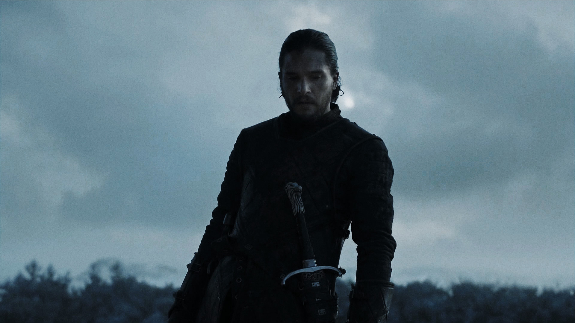 Jon Snow, Kit Harington, Spada Lungartiglio, Crepuscolo, Full HD, sfondo per portatile