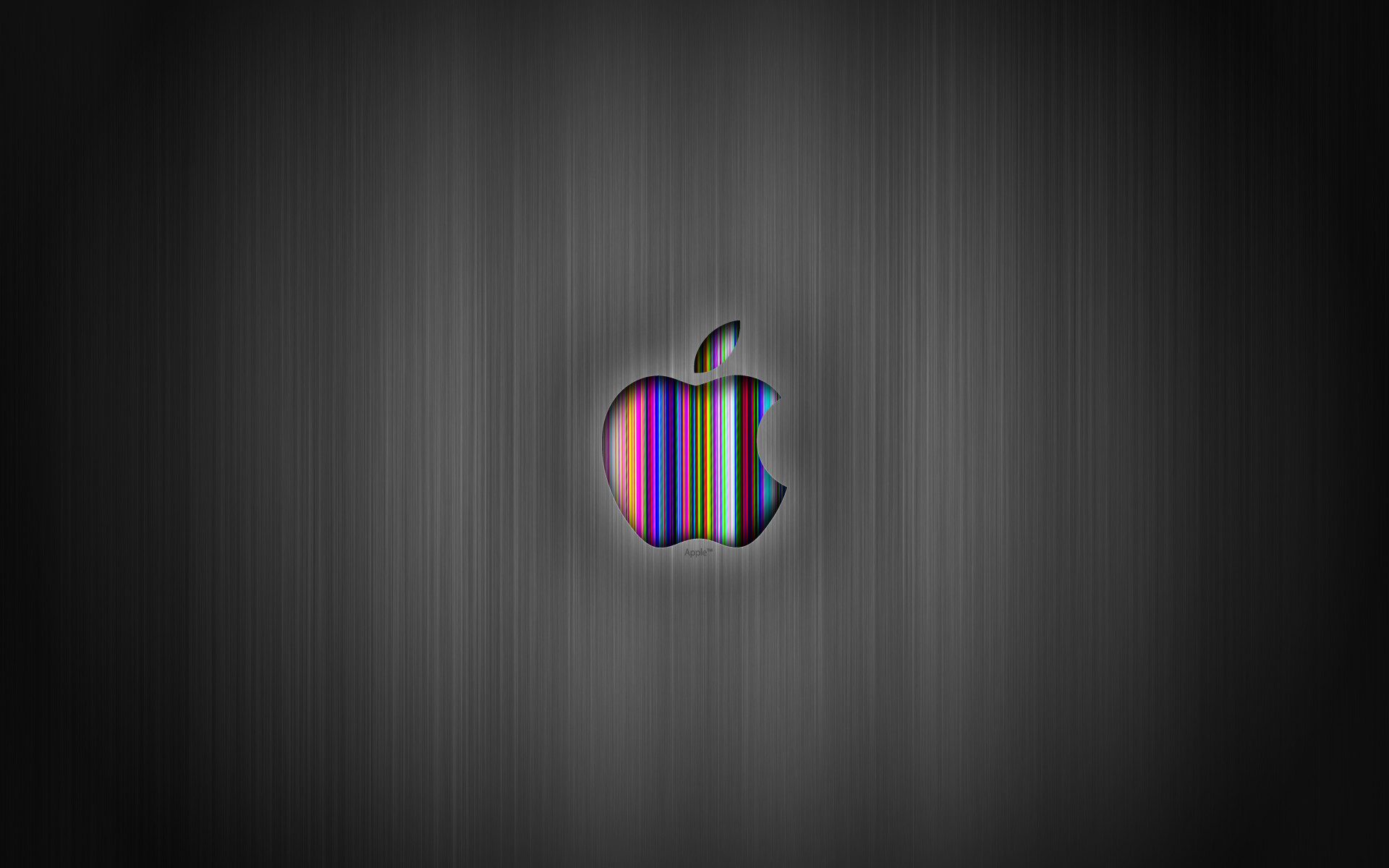 Logo Apple, Arcobaleno, Grigio scuro, 16:10 Full HD, sfondo widescreen