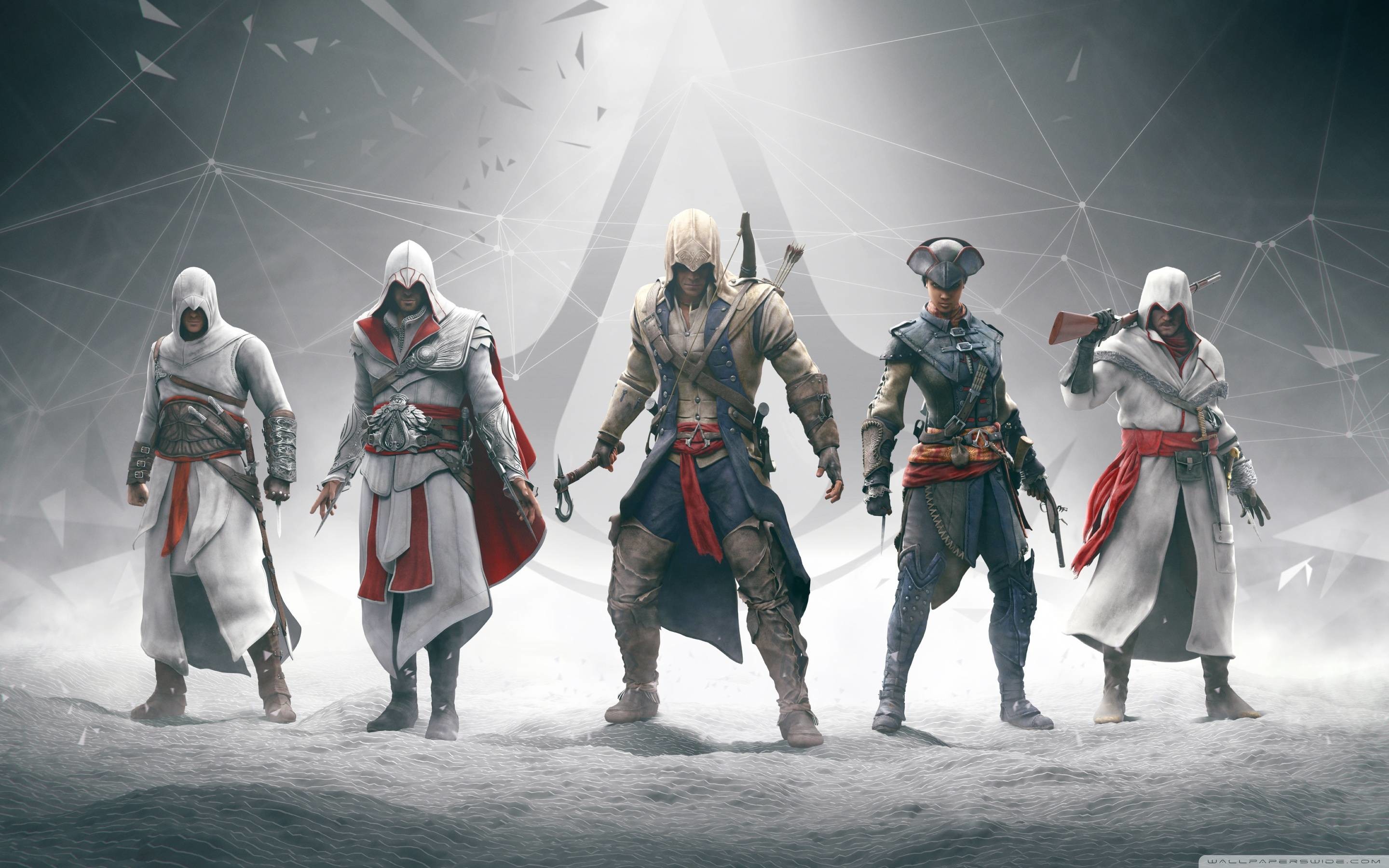 Assassin's Creed, Altaïr, Ezio Auditore, Connor Kenway, Edward Kenway, Neve, immagine di sfondo