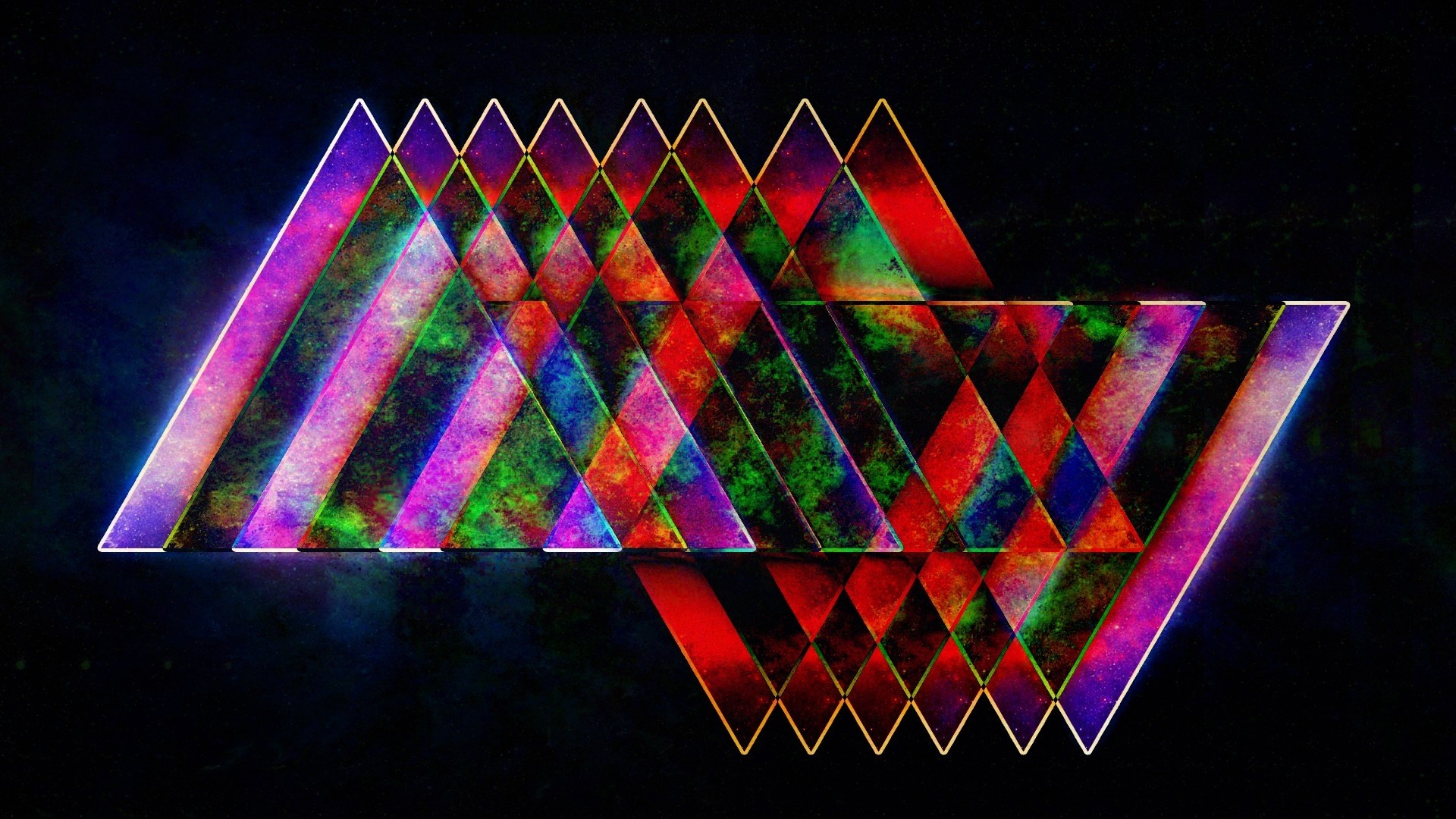 Triangoli, Geometrico, Astratto, Colorato, Full HD, sfondo per PC e portatile