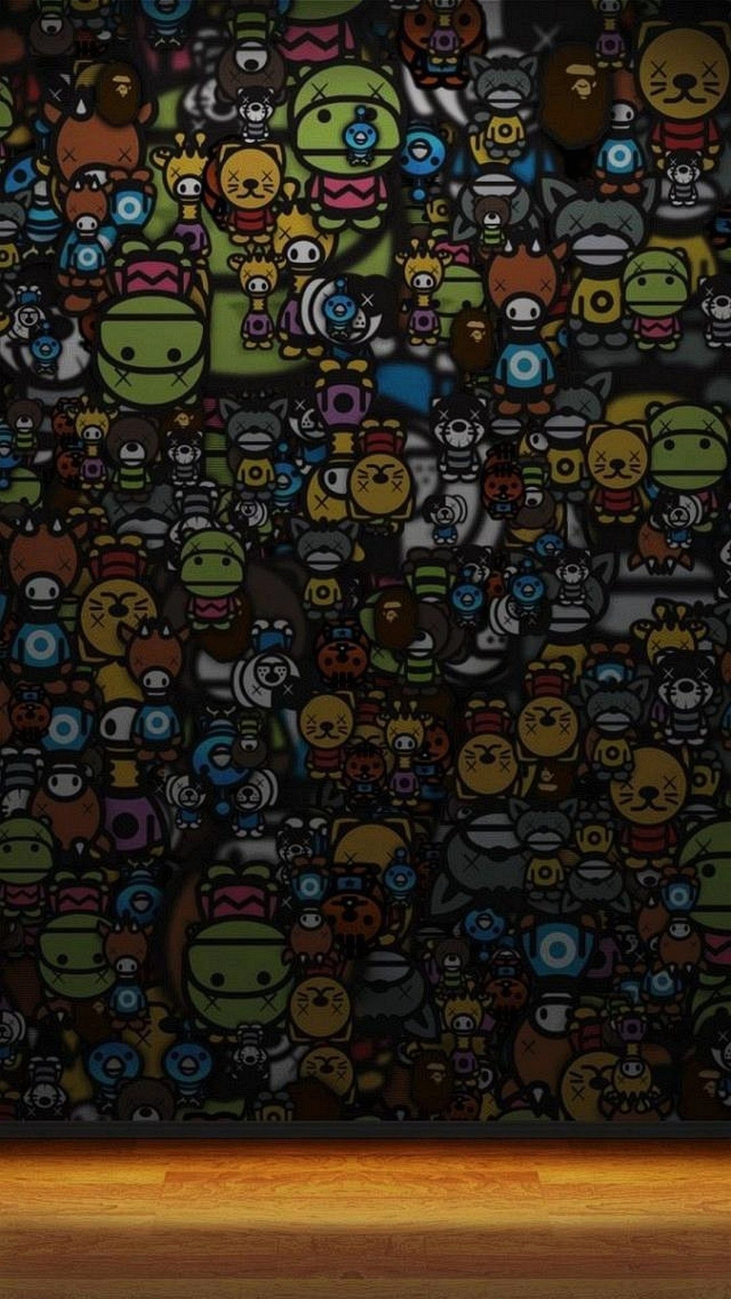 Faccine, Graffiti, Personaggi, Muro, QHD+, sfondo per smartphone