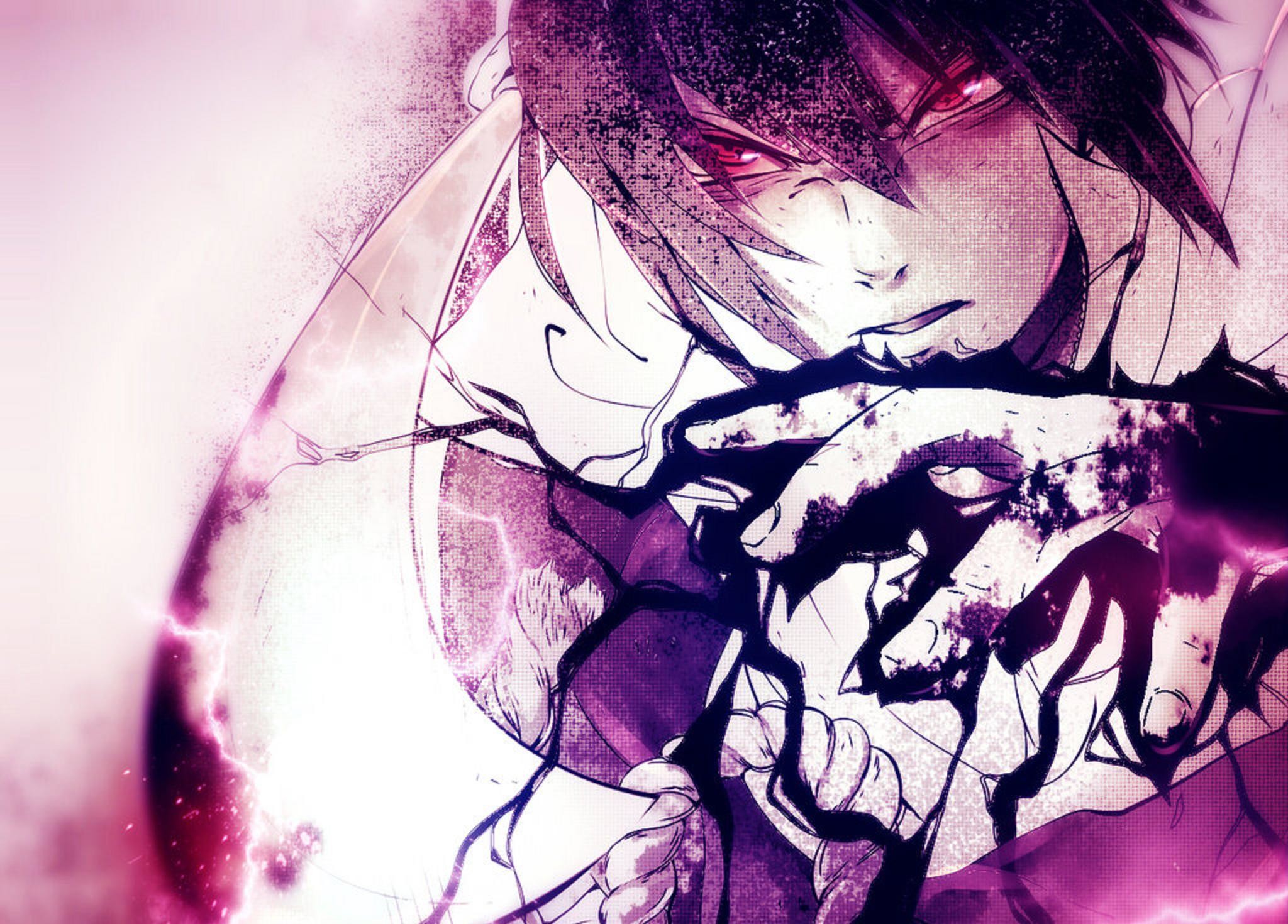 Sasuke Uchiha, Segno maledetto, Naruto, Viola, Full HD, sfondo per portatile