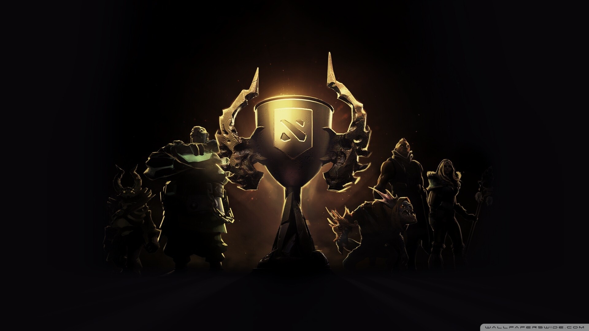 Dota 2, Aegis, Trofeo, Eroi, Buio, Full HD, wallpaper per computer