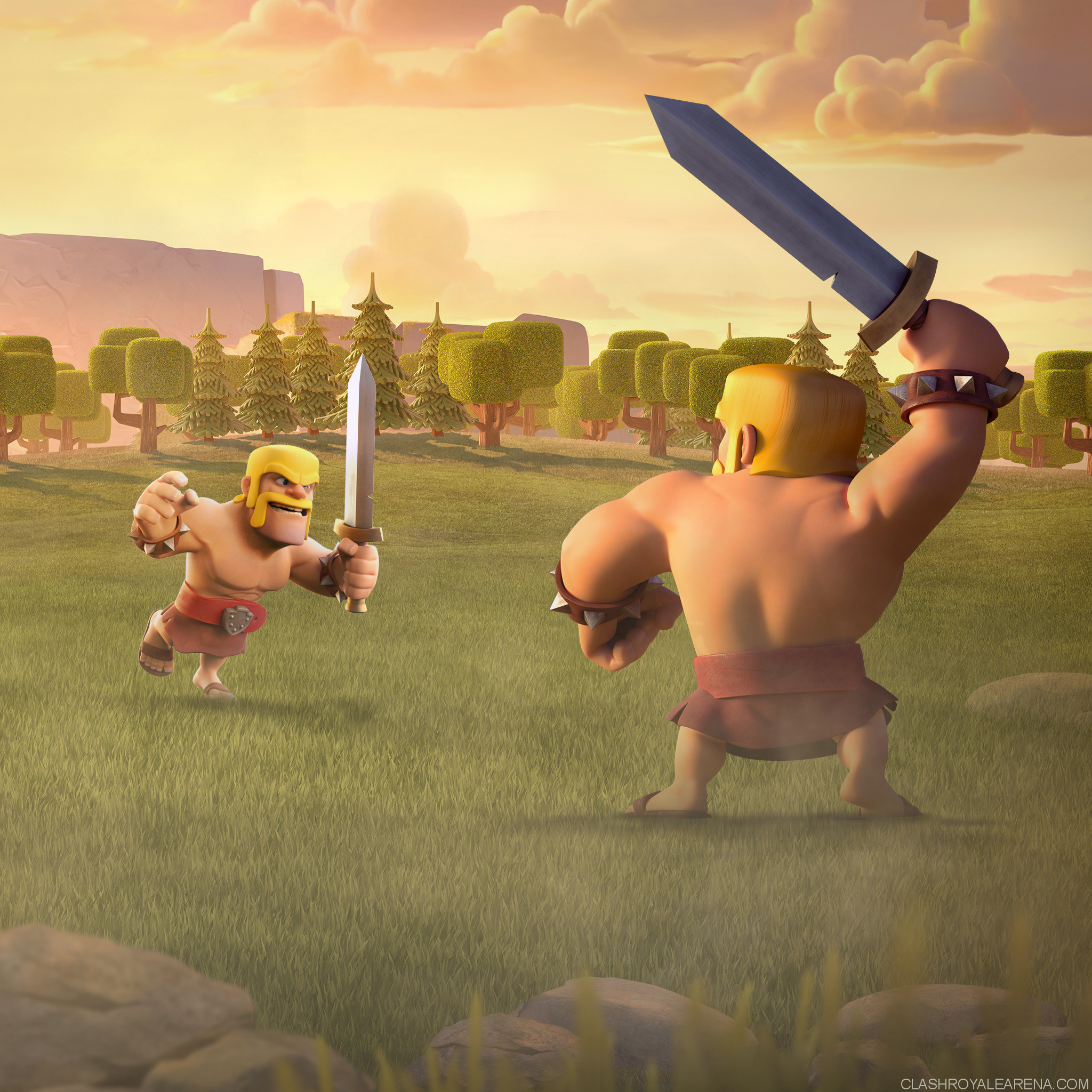 Barbaro, Clash of Clans, Spada, Duello, sfondo per iPad e tablet