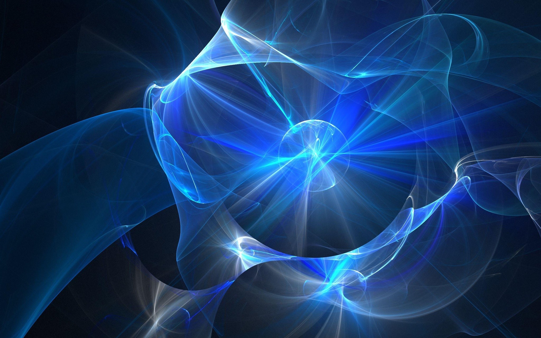 Frattale, Blu, Luce, Astratto, Full HD, sfondo desktop