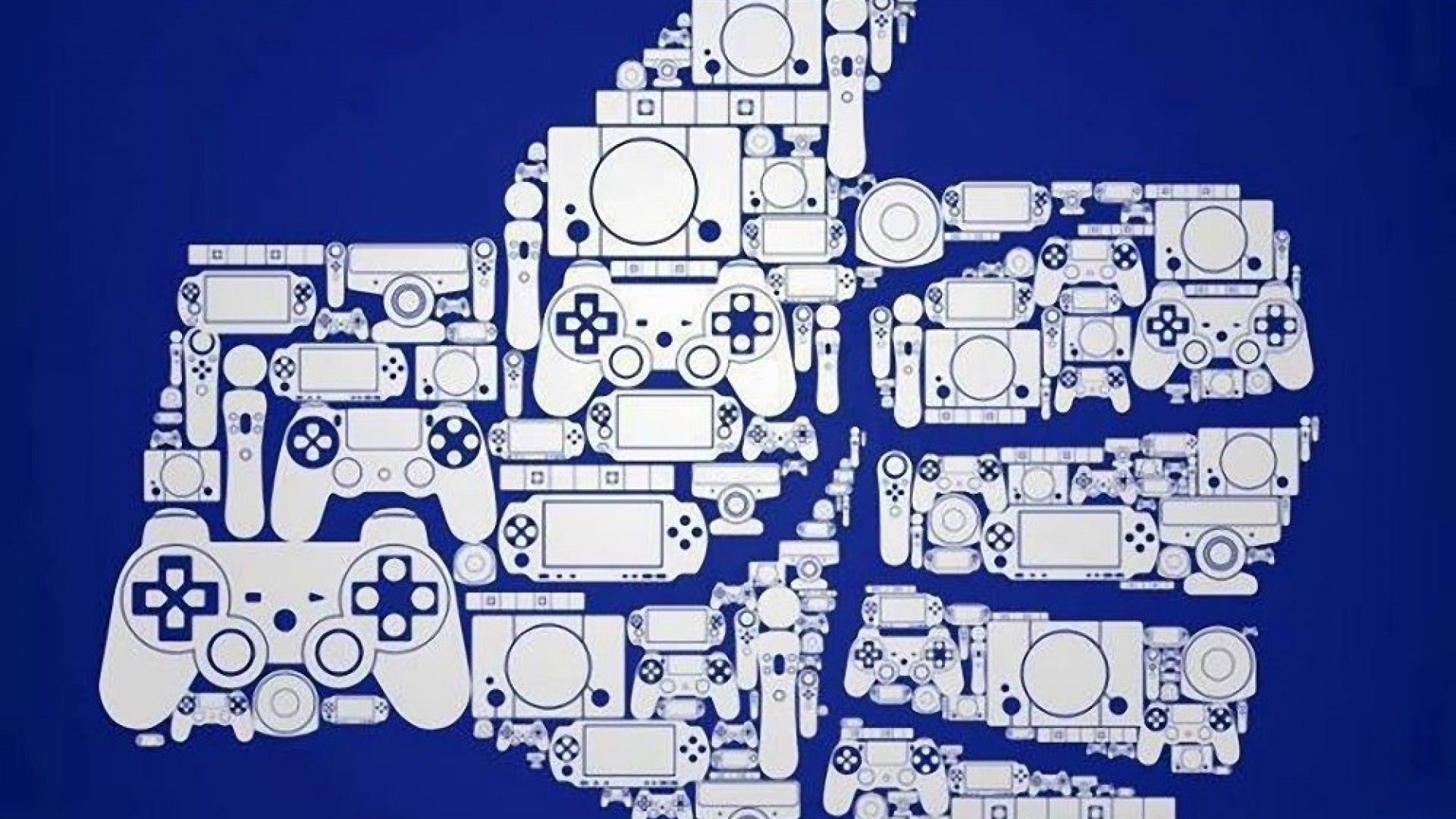 Logo PlayStation, Controller, Console, Collage, Full HD, sfondo per portatile