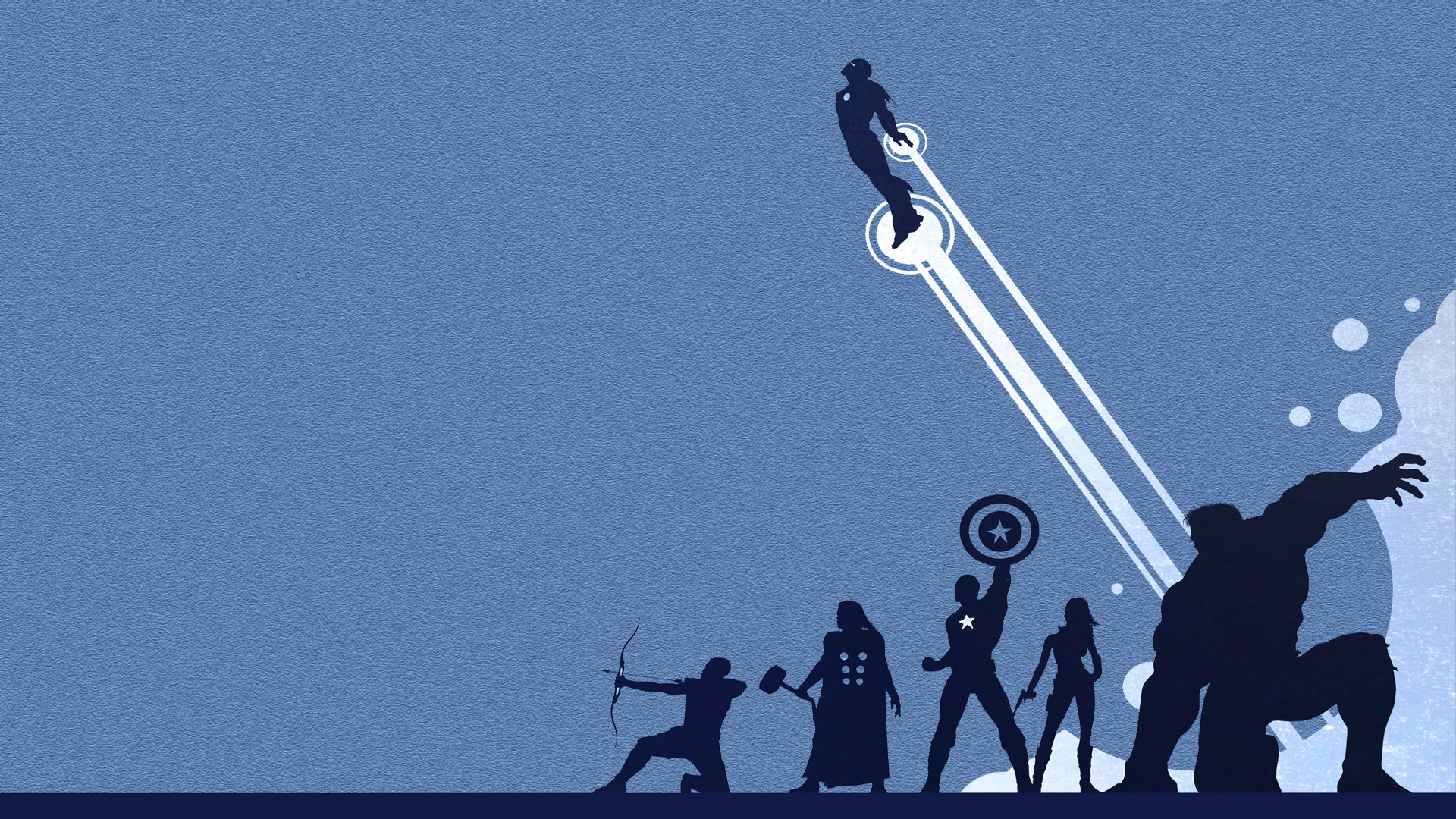 Avengers, Iron Man, Hulk, Silhouette, Minimalista, Full HD, sfondo per PC e portatile