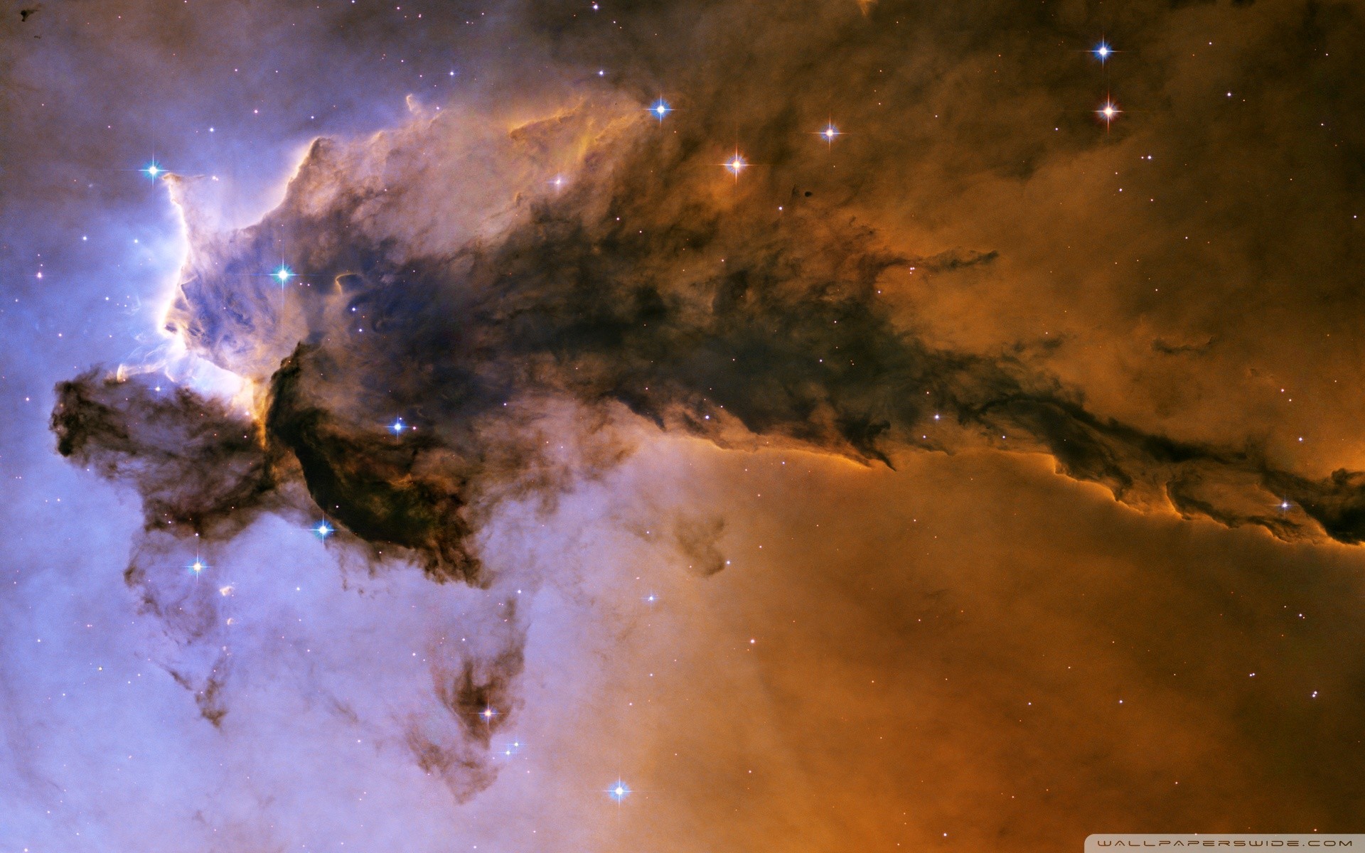 Nebulosa Aquila, Fata della Nebulosa Aquila, Hubble, Spazio, 16:10 Full HD, sfondo widescreen
