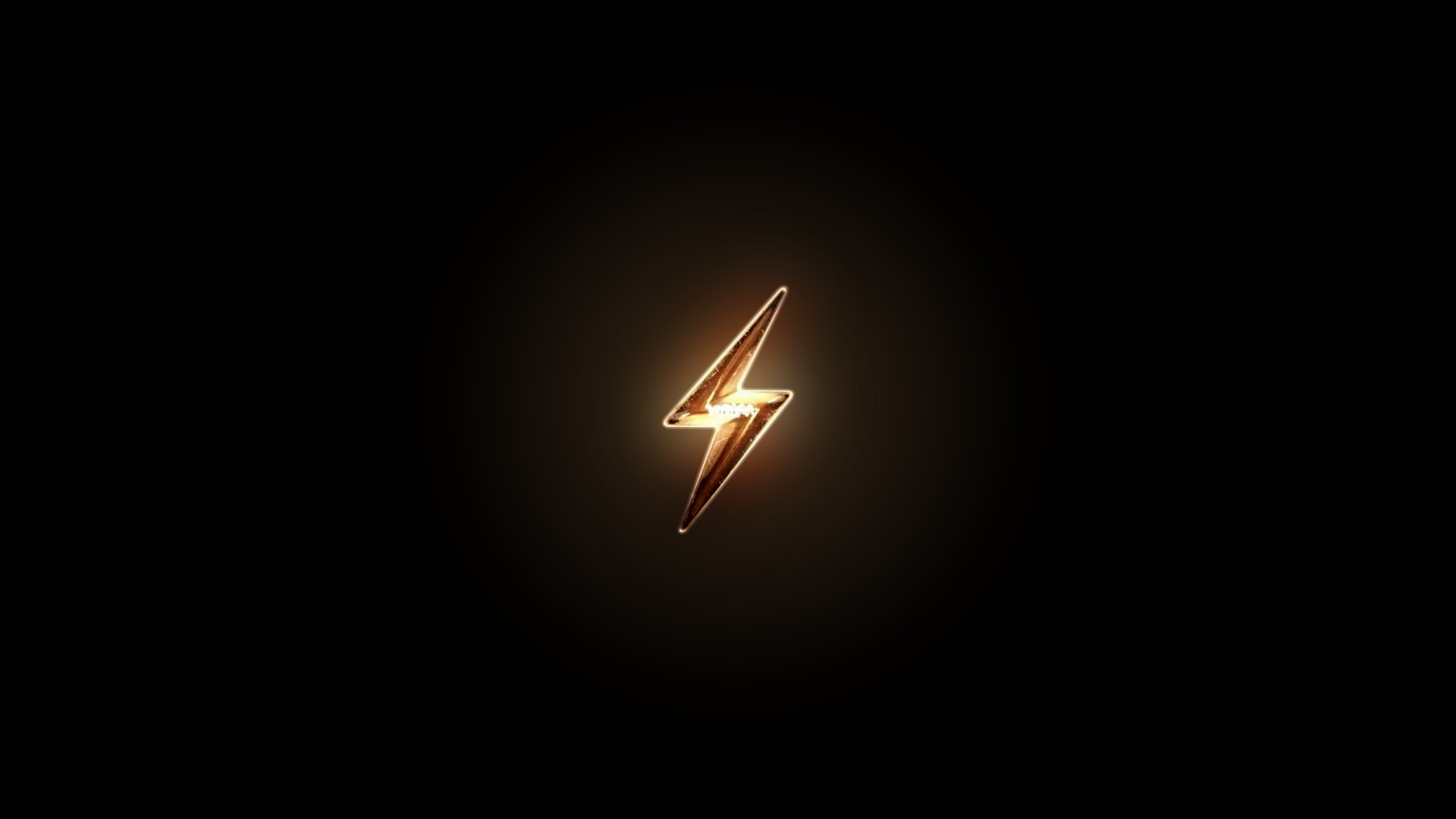 Fallout 4, Fulmine, Logo, Sfondo nero, 16:9 Full HD, wallpaper widescreen