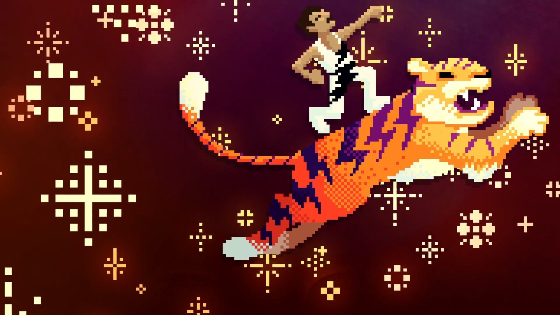 Freddie Mercury, Pixel art, Tigre, Doodle di Google, 1920x1080, sfondo per PC