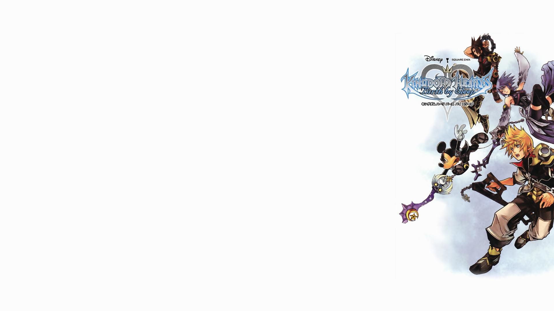 Kingdom Hearts Birth by Sleep, Ventus, Topolino, Sfondo bianco, Logo, wallpaper 1920x1080
