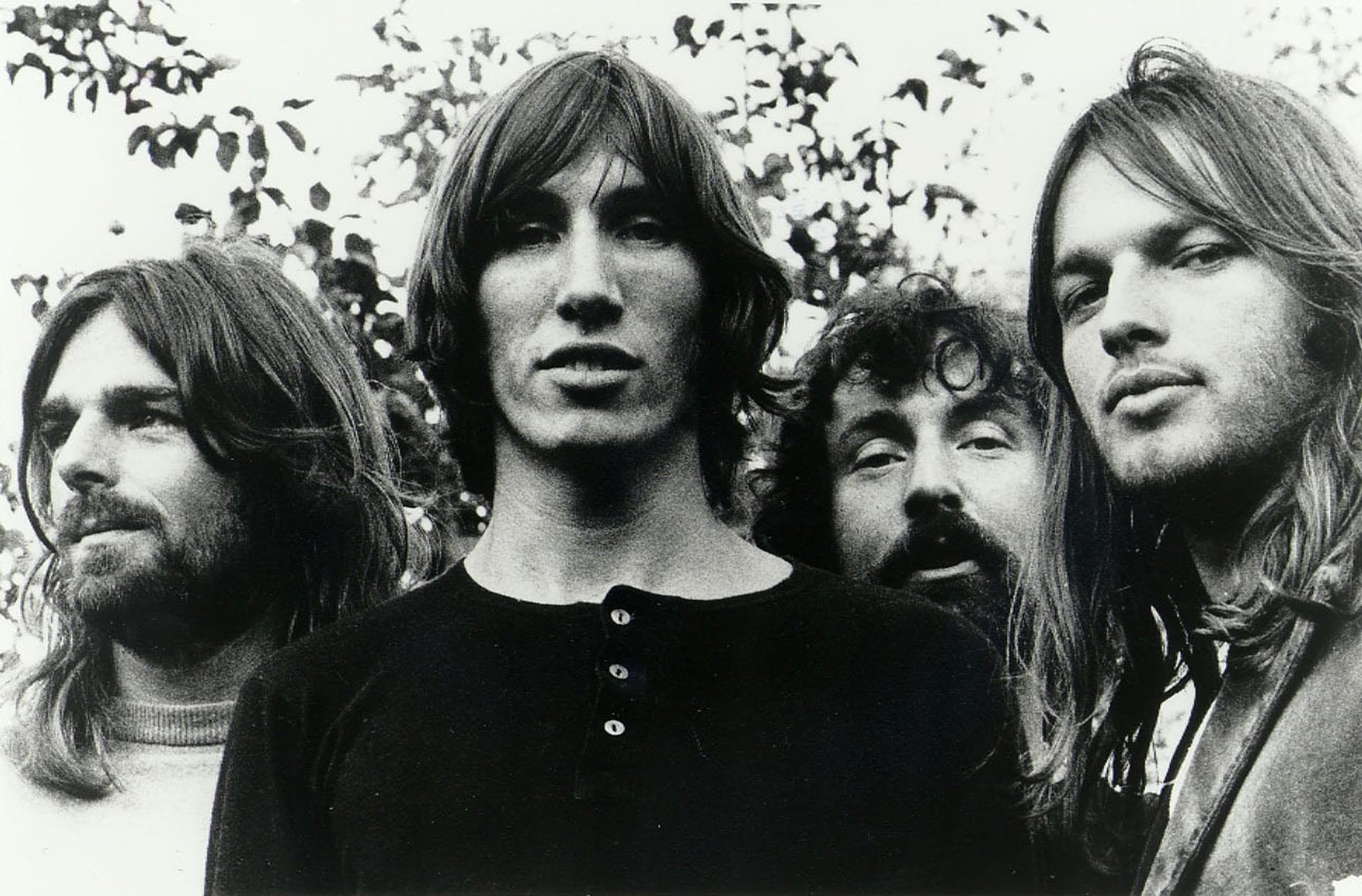 Pink Floyd, Roger Waters, David Gilmour, Nick Mason, Richard Wright, Bianco e nero, sfondo per PC