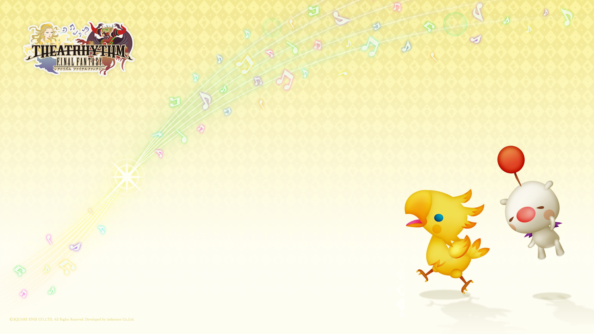 Theatrhythm Final Fantasy, Chocobo, Moguri, Note musicali, 1920x1080, sfondo per PC