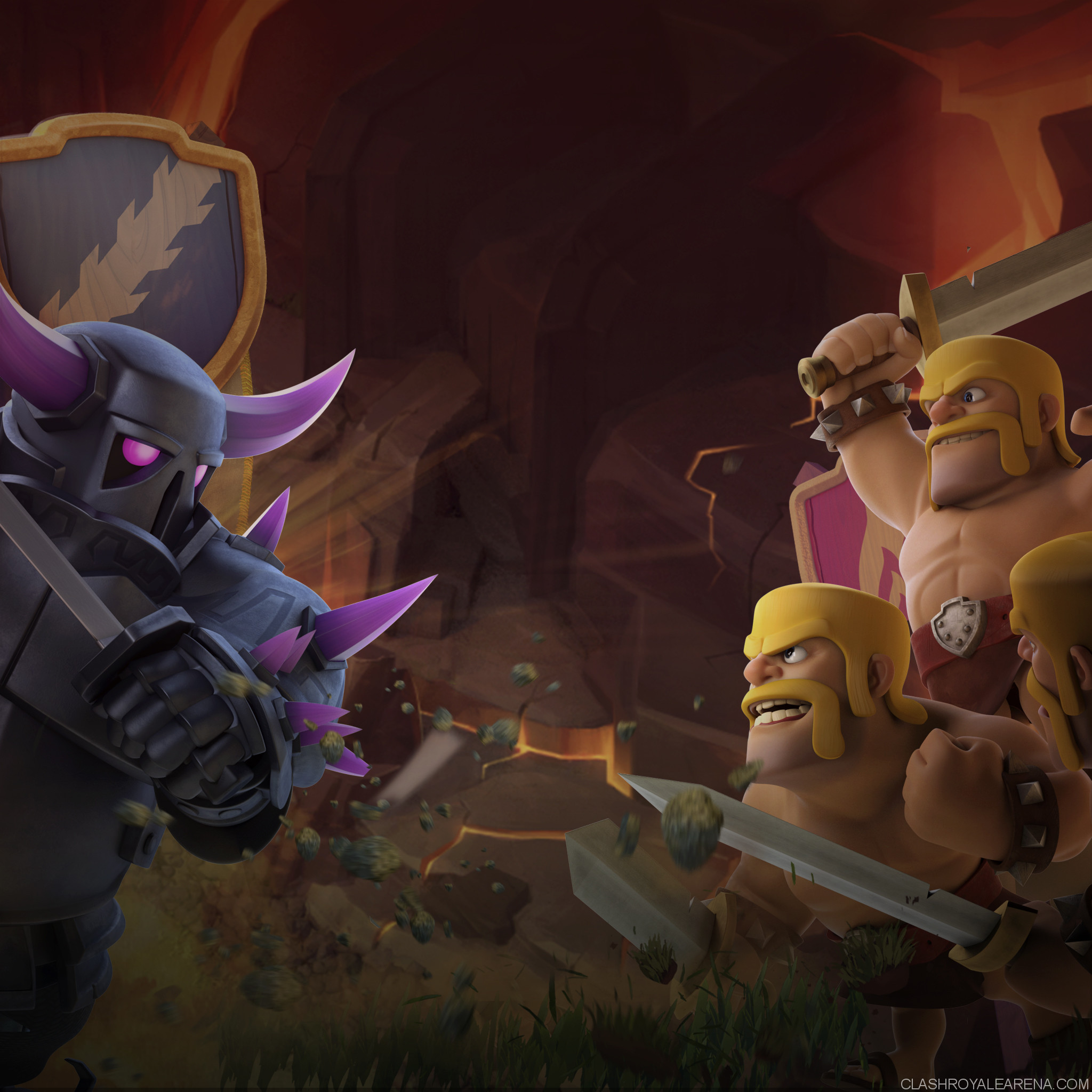 Clash of Clans, P.E.K.K.A, Barbaro, Scuro, Full HD, sfondo per iPad e tablet