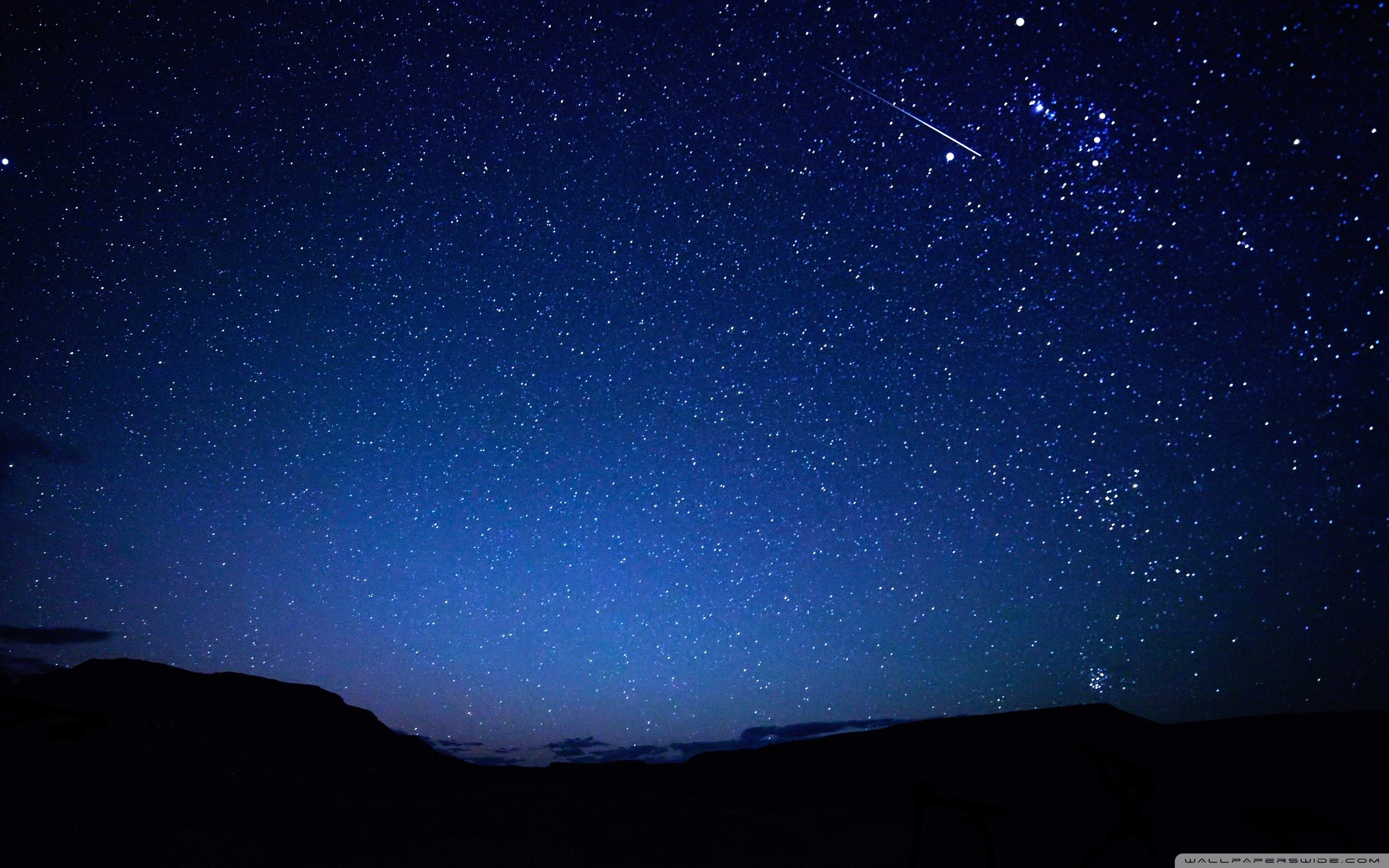 Cielo stellato, Notte, Colline, 2560x1600, wallpaper desktop