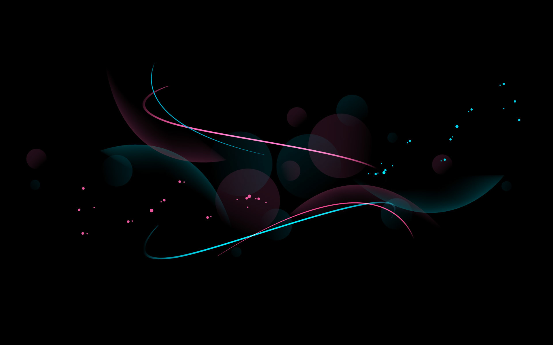 Linee luminose, Bokeh, Astratto, Sfondo nero, 16:10 Full HD, wallpaper widescreen