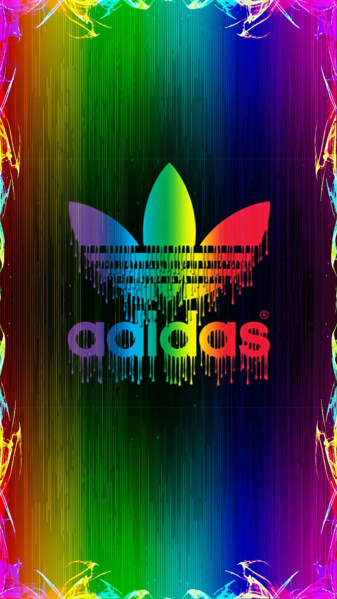 Adidas Originals, Trifoglio, Arcobaleno, sfondo per iPhone e Android