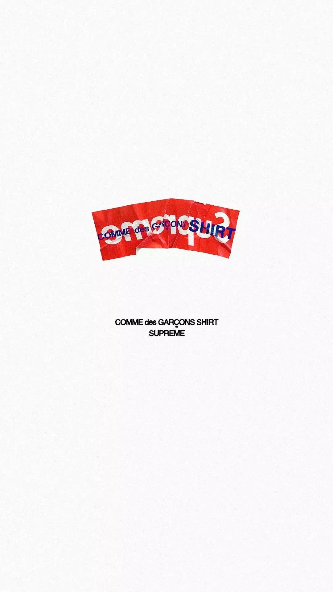 Comme des Garçons, Supreme, Sfondo bianco, 1080x1920, schermata di blocco iPhone