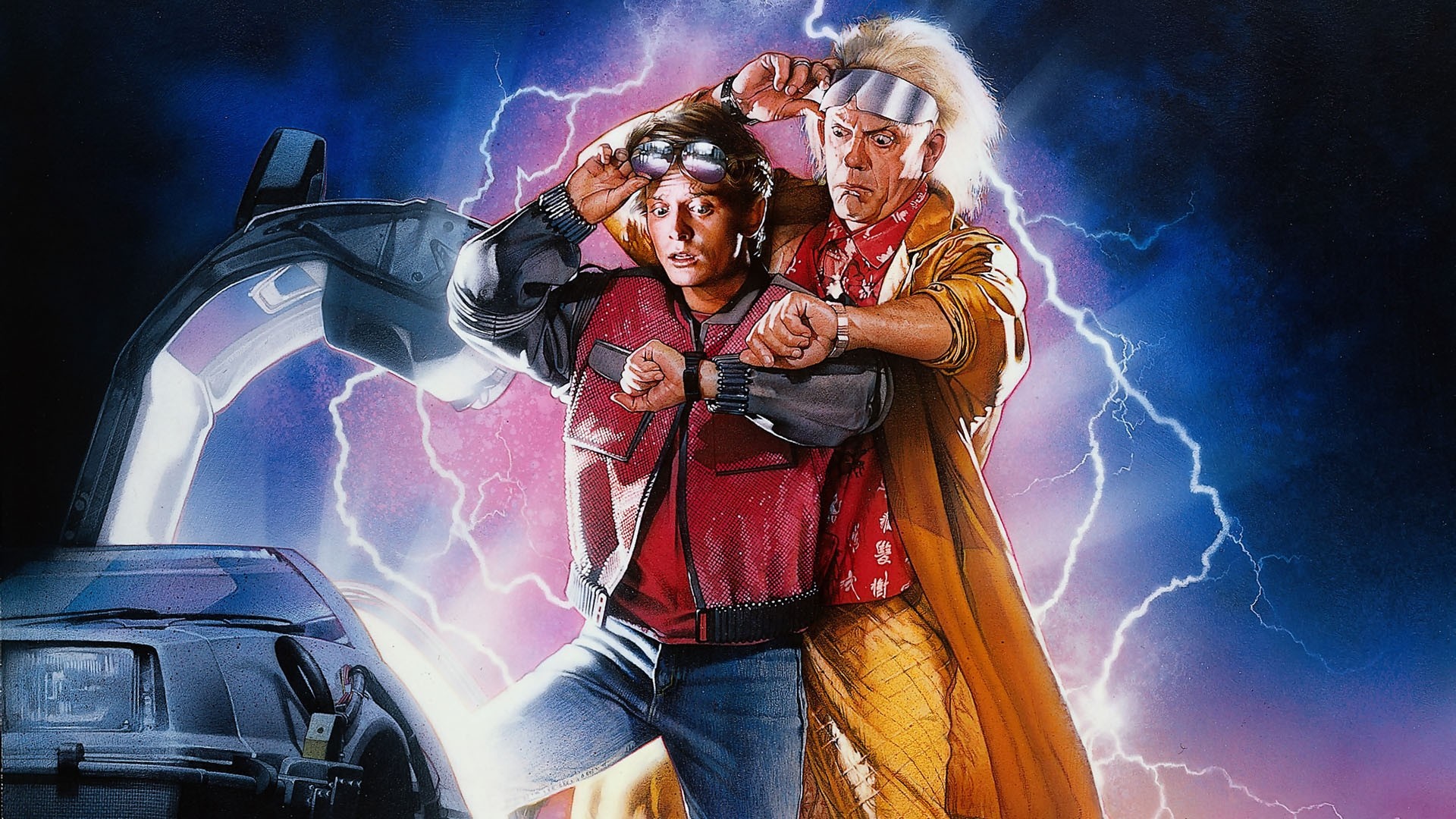 Marty McFly, Doc Brown, Michael J. Fox, Christopher Lloyd, Ritorno al futuro, sfondo desktop