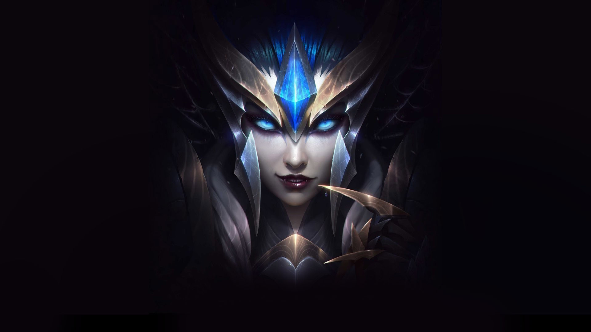Elise, League of Legends, Ritratto, Sfondo nero, Full HD, wallpaper desktop