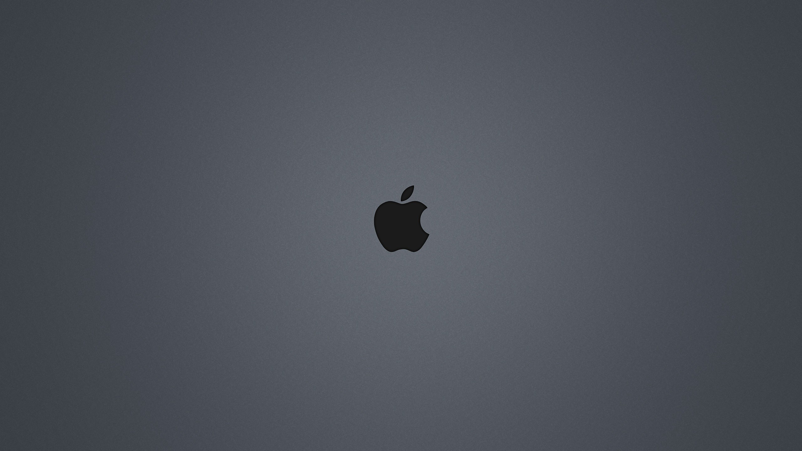 Apple, Logo, Sfondo grigio, Minimalista, 2560x1440, wallpaper desktop
