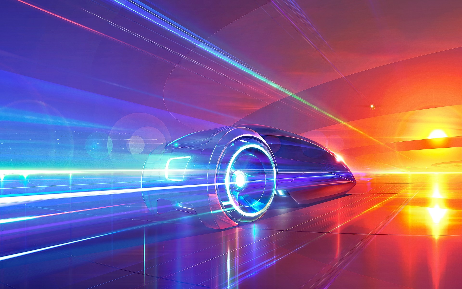 Auto futuristica, Velocità, Luci neon, Concept, 1920x1200, wallpaper desktop
