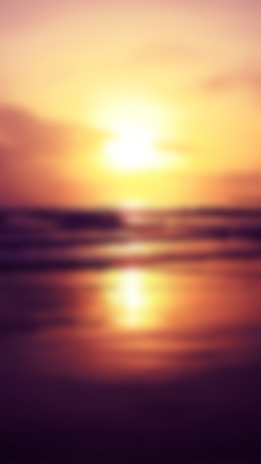 Tramonto, Mare, Sole, Sfocatura, sfondo Galaxy S5 verticale