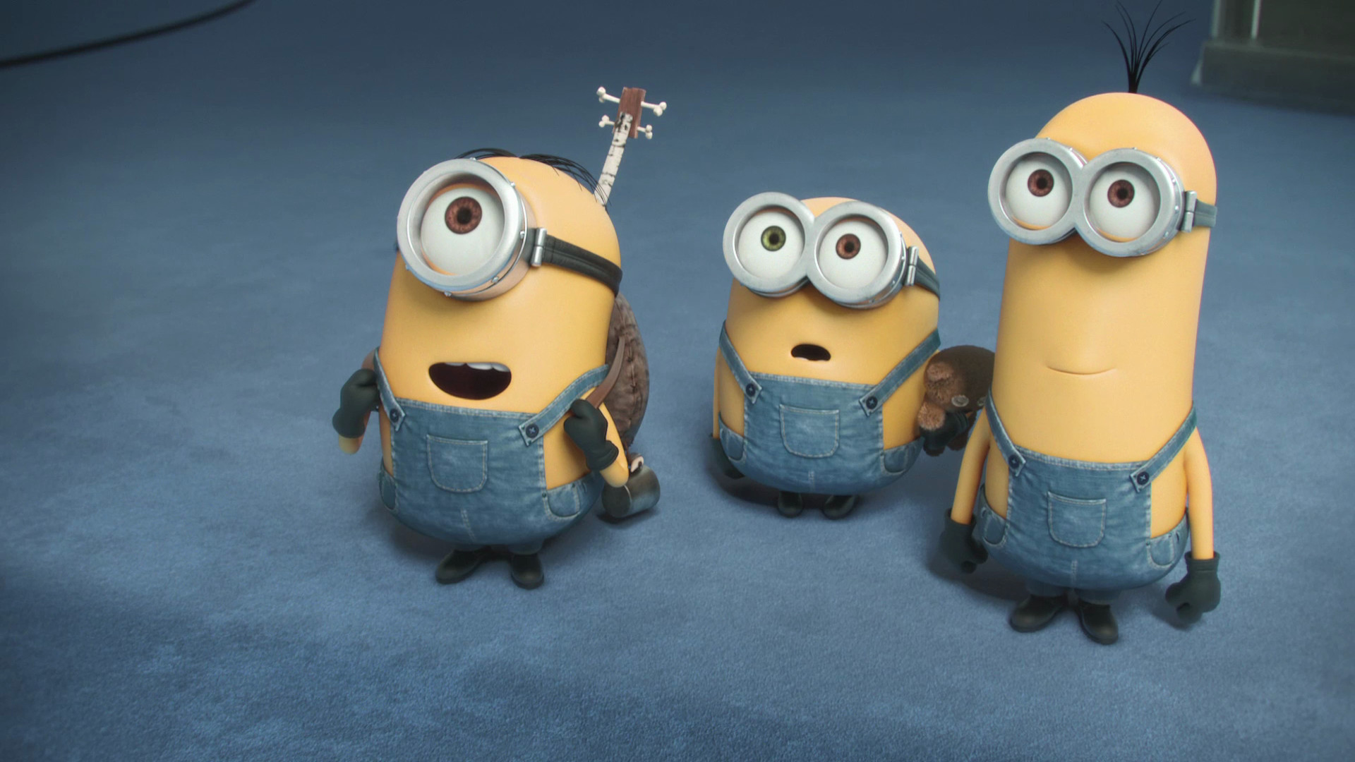 Kevin, Stuart, Bob, Minions, Chitarra, Full HD 1080p, sfondo desktop
