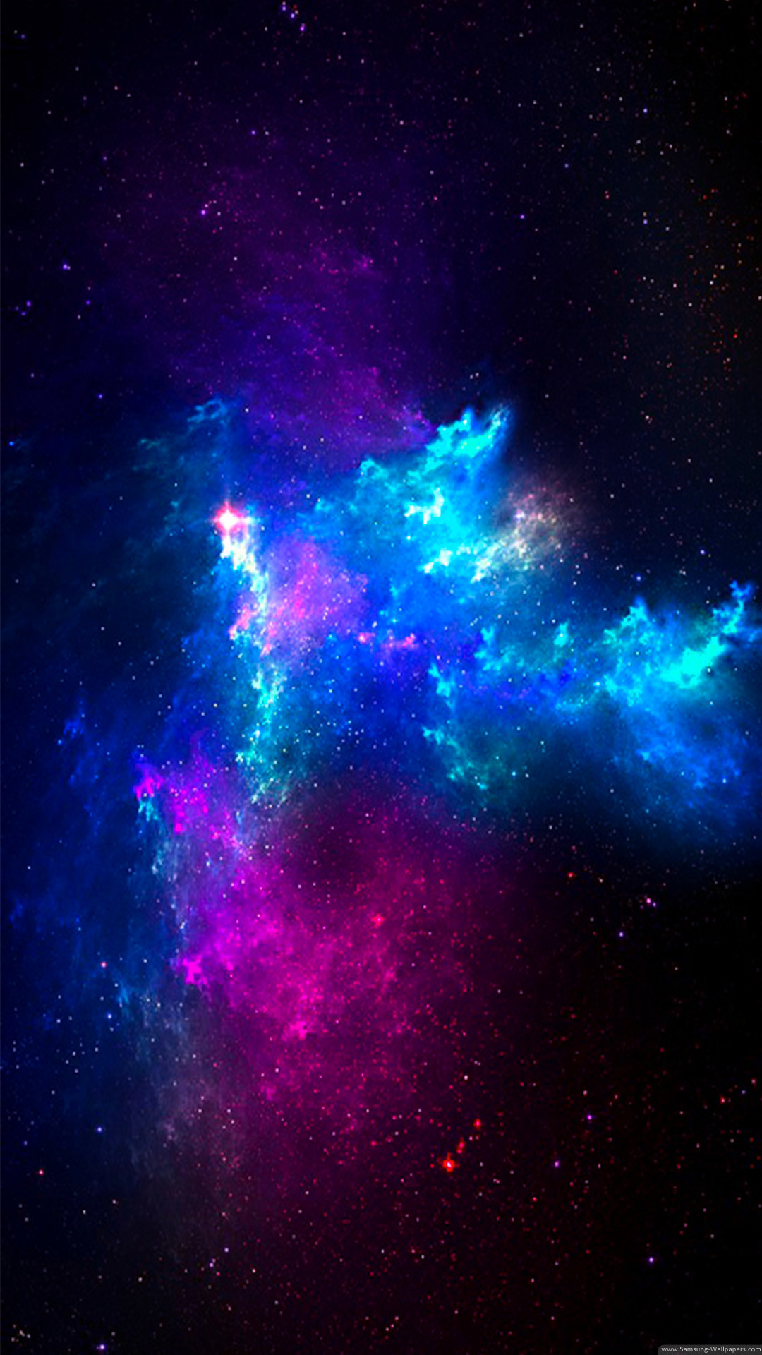 Nebulosa, Spazio, Blu e rosa, Full HD, sfondo Galaxy S7