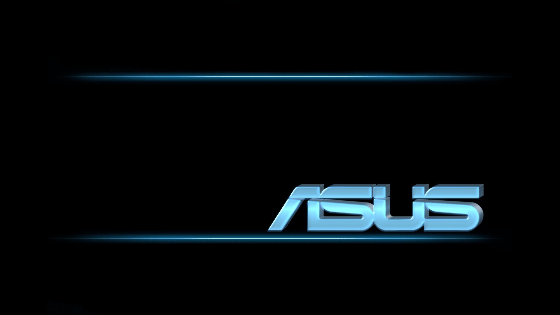 ASUS, Logo luminoso, Azzurro, Nero, Full HD, sfondo per PC e portatile