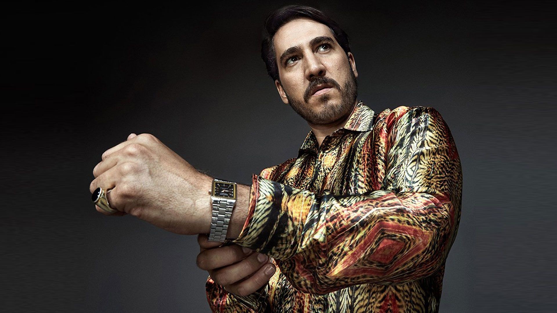 Pacho Herrera, Alberto Ammann, Narcos, Camicia stampata, Ritratto, sfondo per portatile