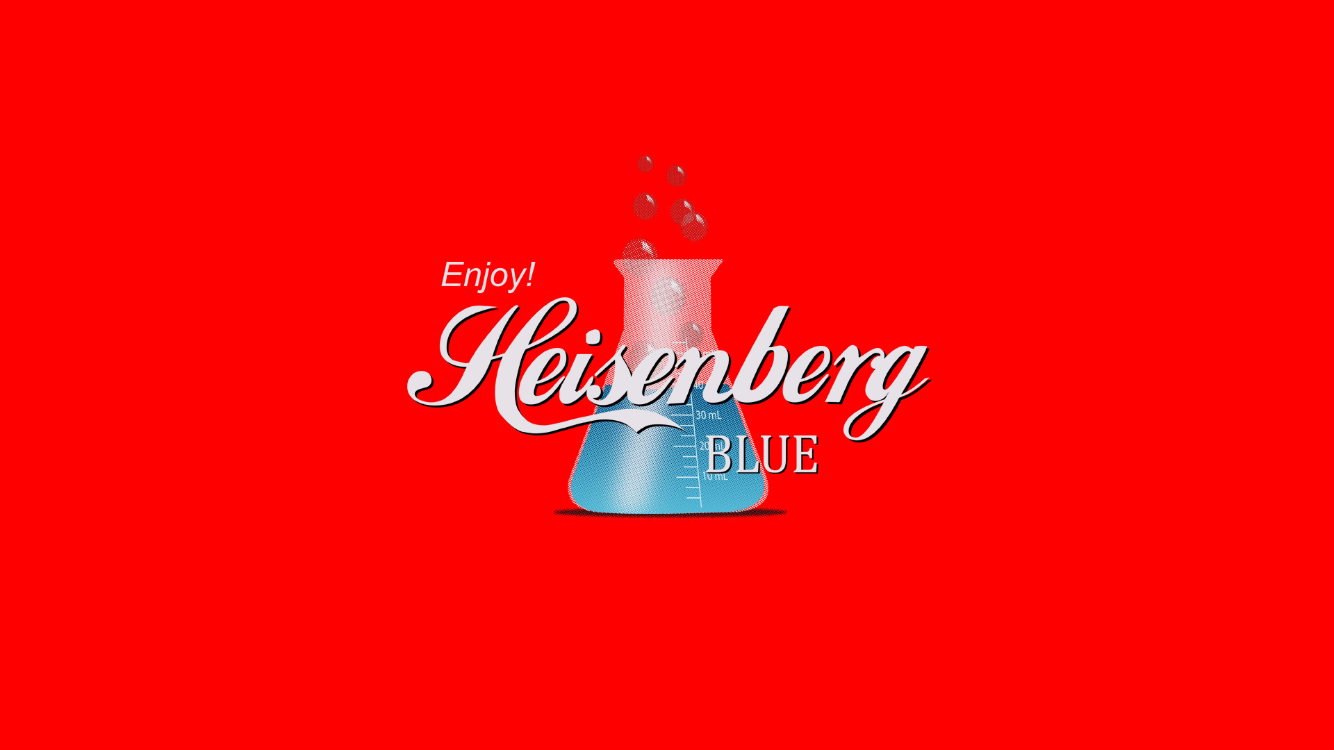Heisenberg Blue, Breaking Bad, Parodia, Beuta, Sfondo rosso, 1920x1080, wallpaper desktop