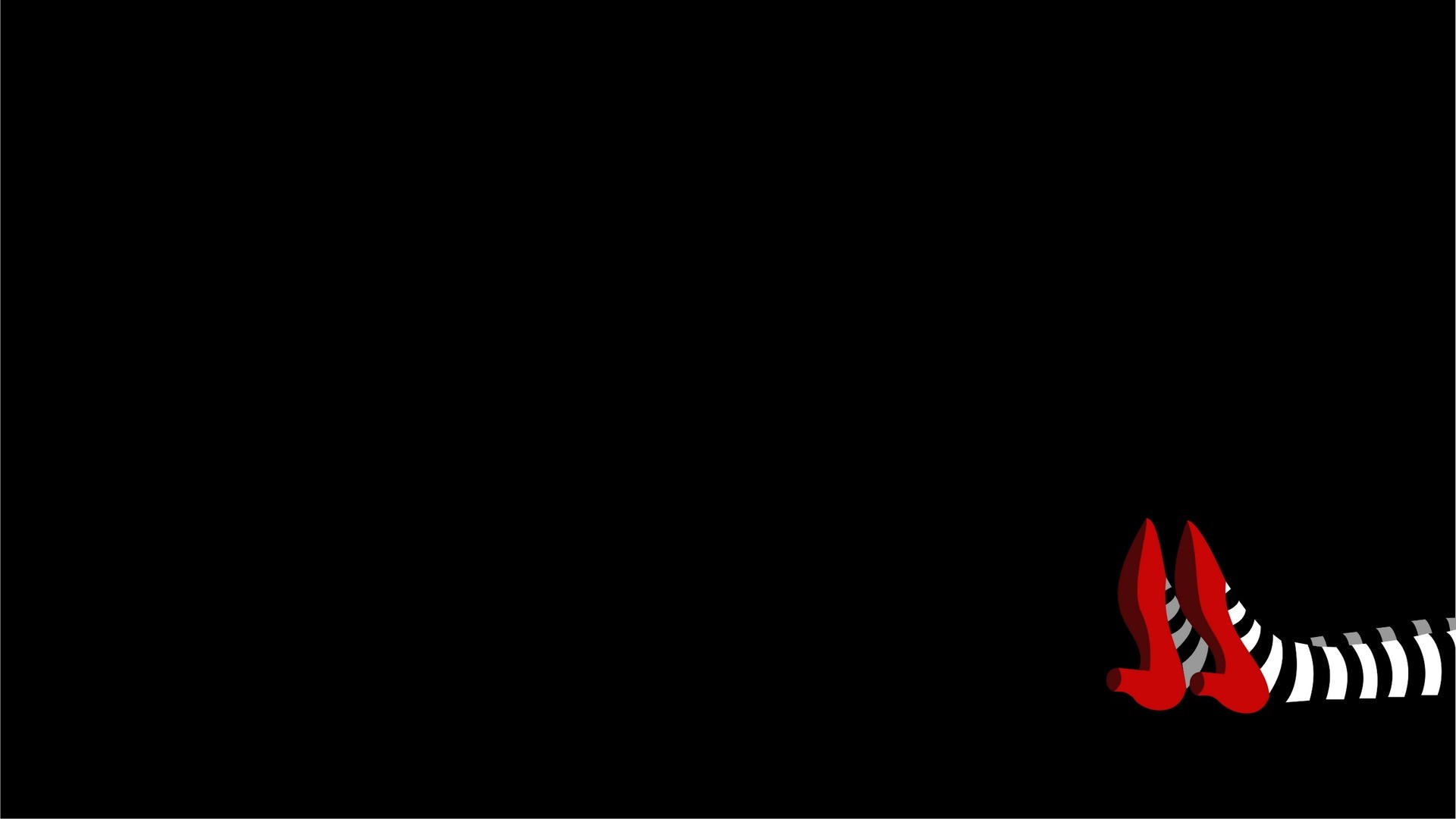 Il mago di Oz, Scarpette rosse, Strega, Sfondo nero, Full HD, wallpaper per computer