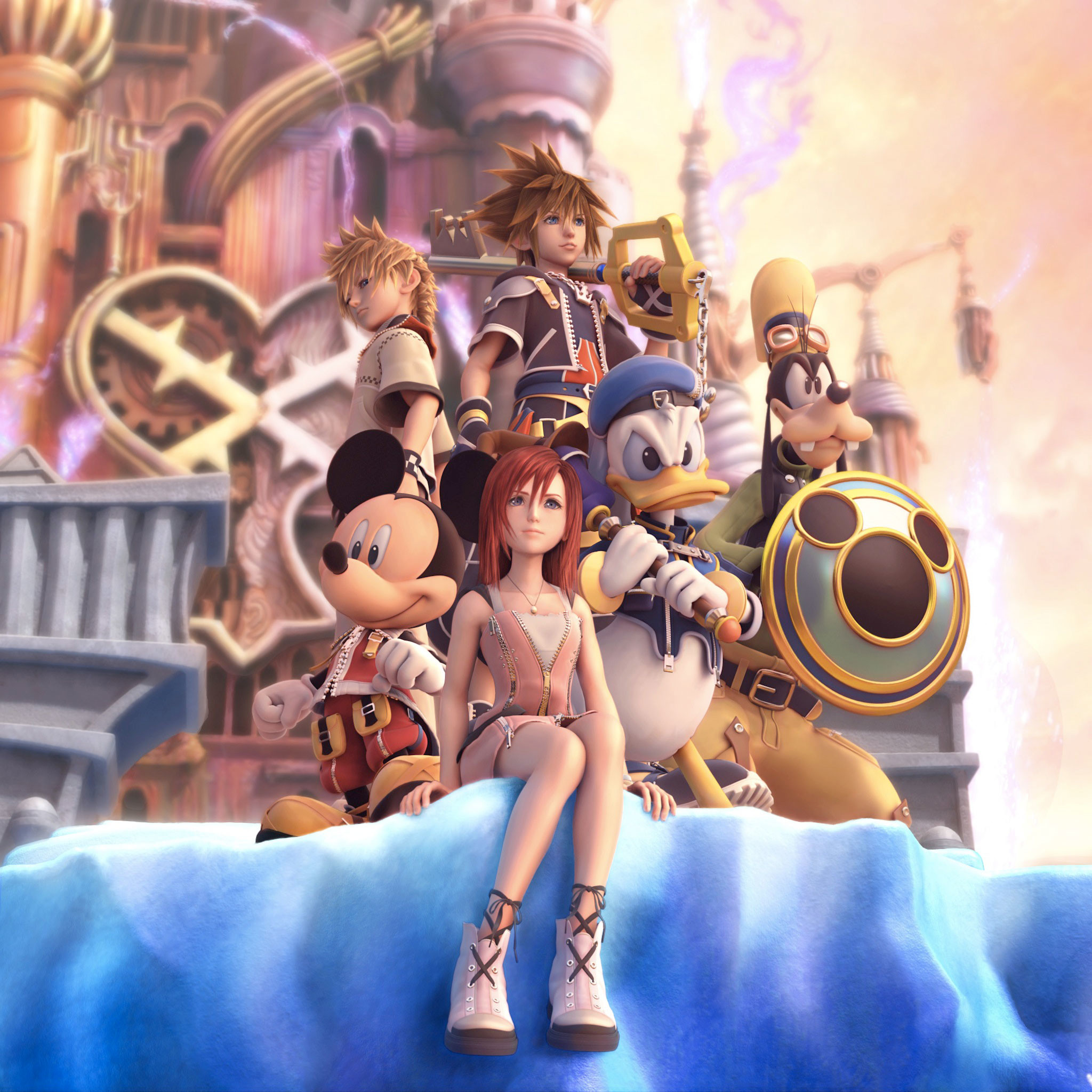 Kingdom Hearts, Sora, Topolino, Paperino, Pippo, Kairi, sfondo per iPad e tablet