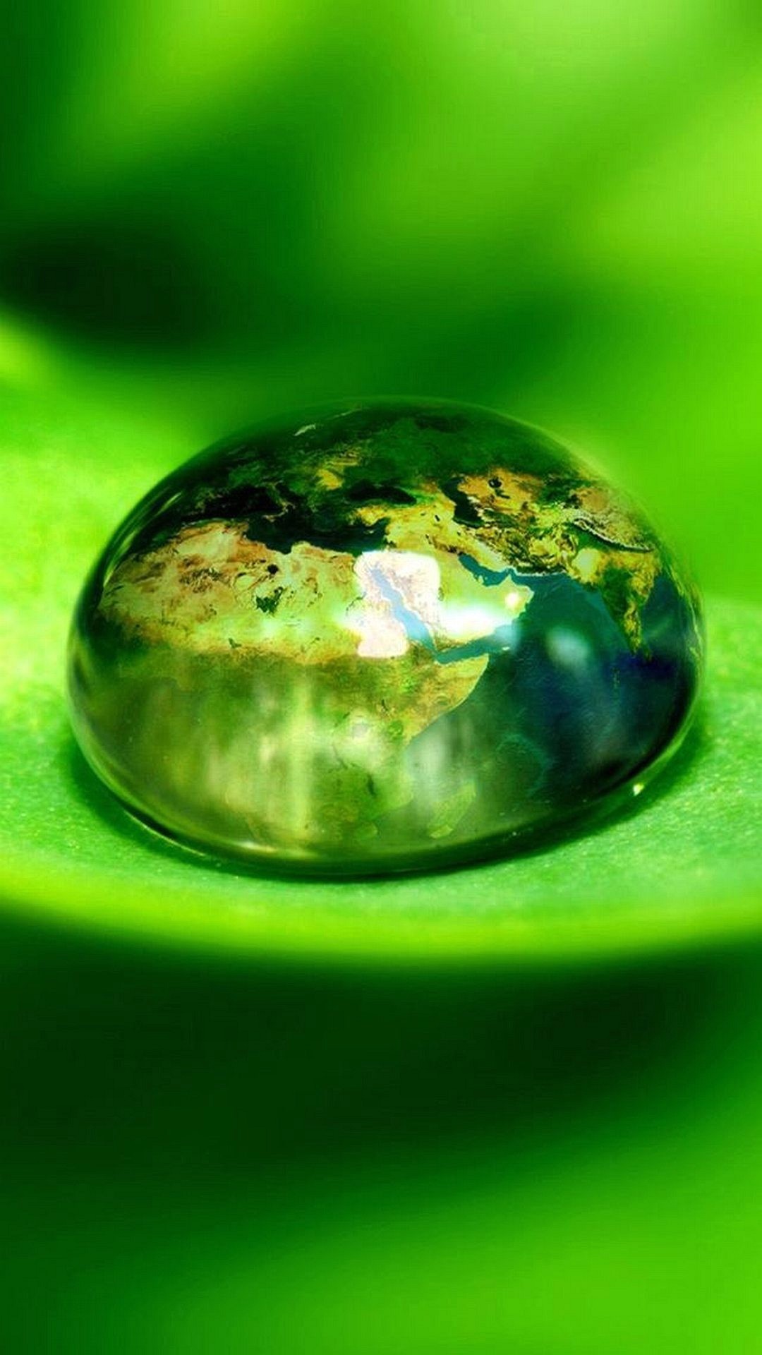 Goccia d'acqua, Foglia, Macro, Verde, Full HD, wallpaper per cellulare