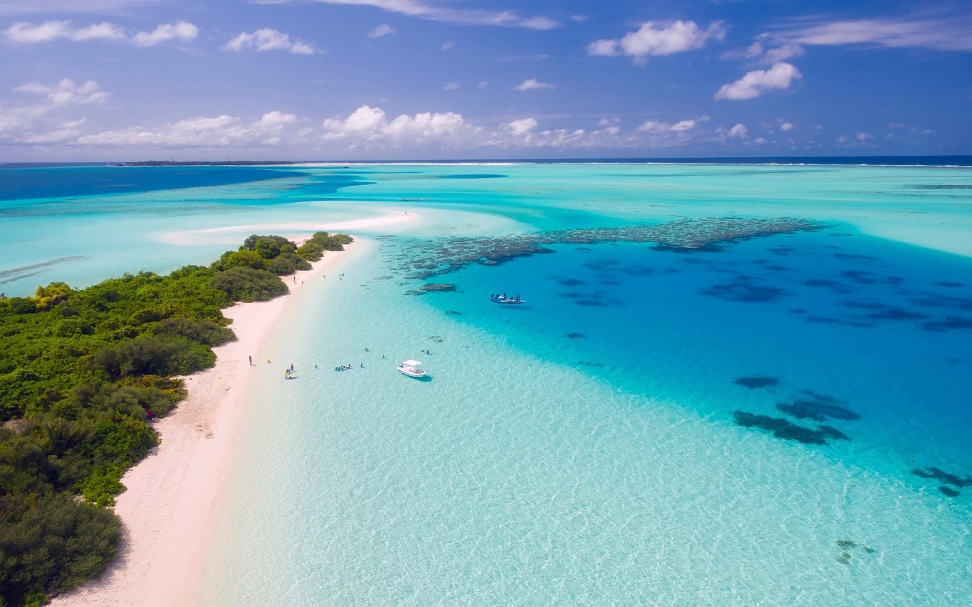 Maldive, Vista aerea, Laguna, Banco di sabbia, 1920x1200, sfondo MacBook Pro