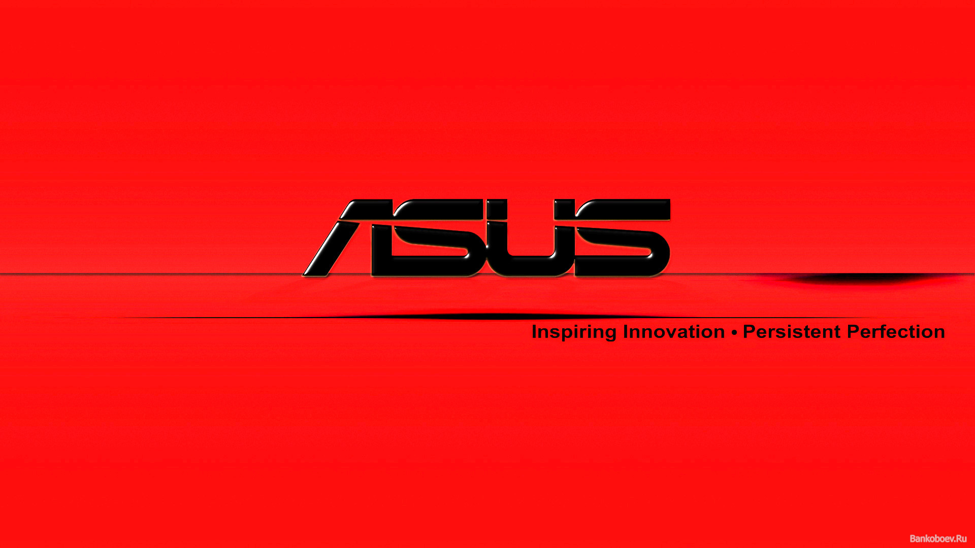 Asus, Inspiring Innovation Persistent Perfection, Logo, Sfondo rosso, wallpaper 1920x1080
