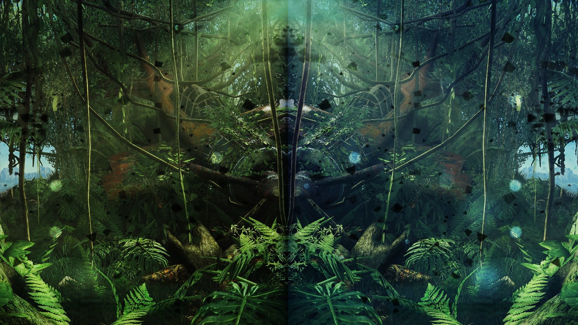 Far Cry 3, Giungla, Vegetazione, Simmetria, 16:9 Full HD, sfondo widescreen